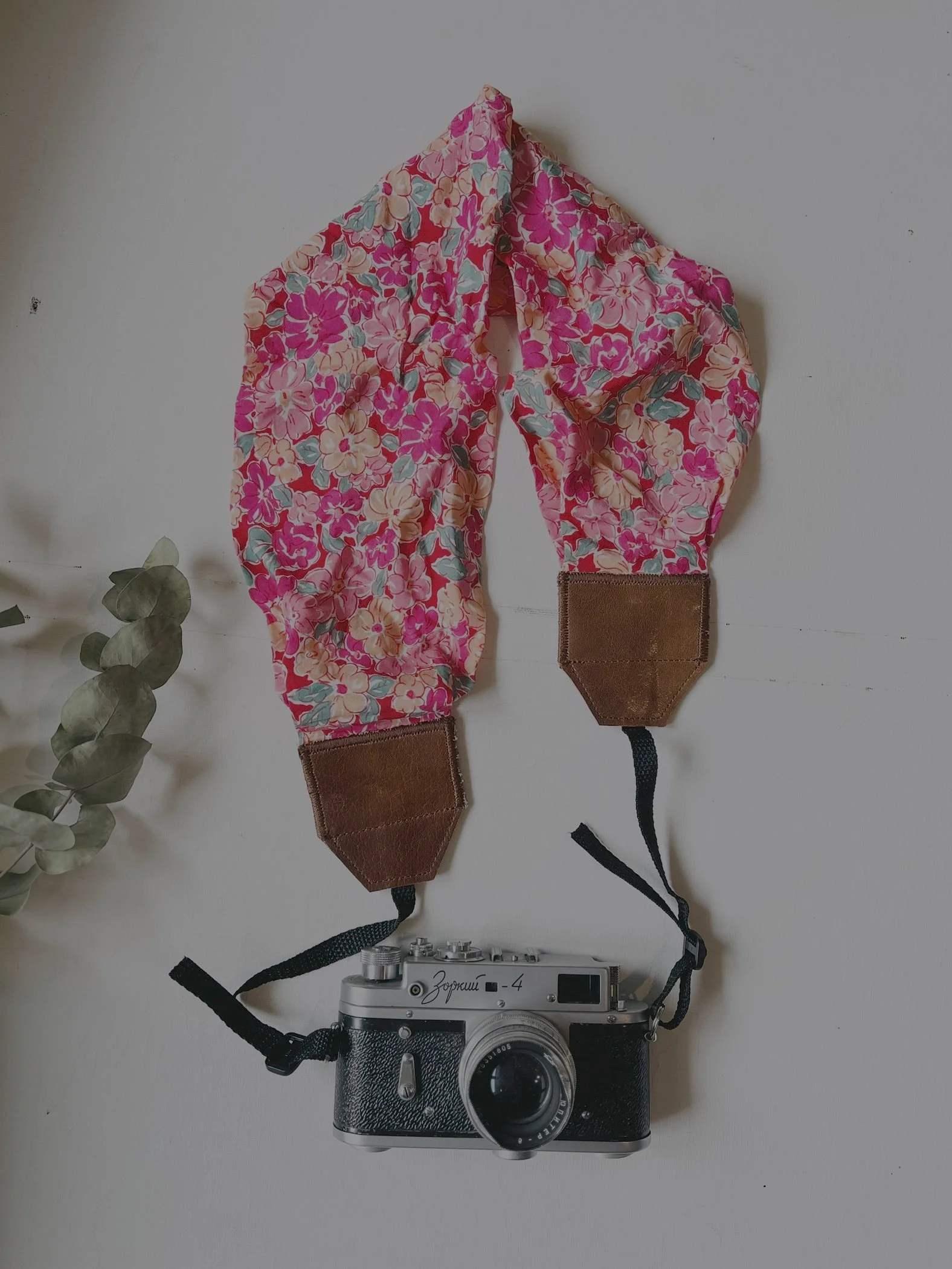 sangle appareil photo fleuris