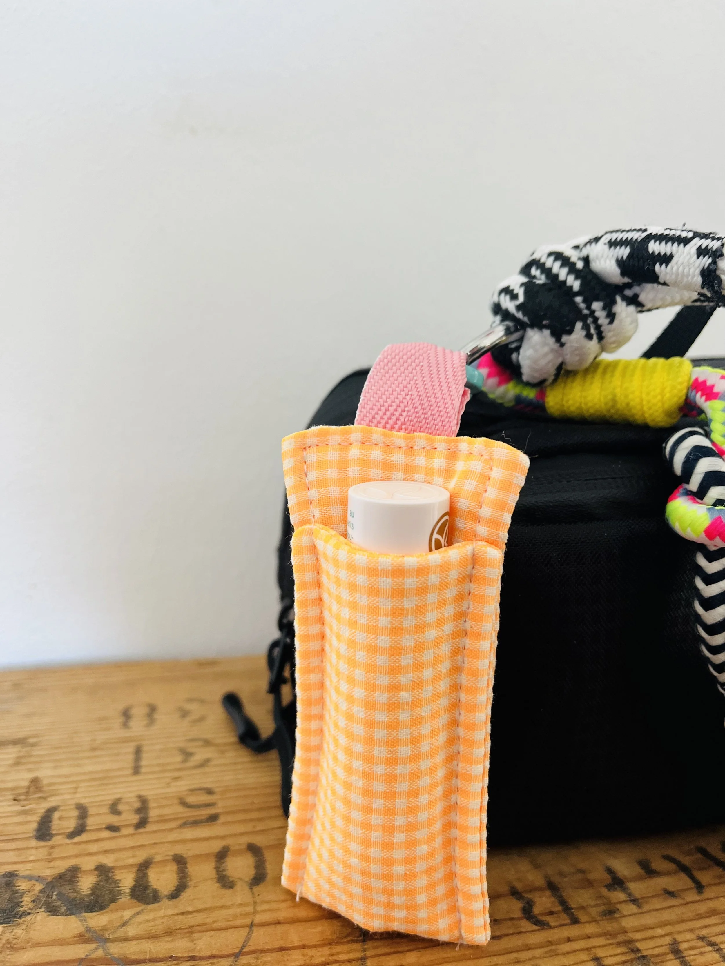 étui stick/briquet vichy orange