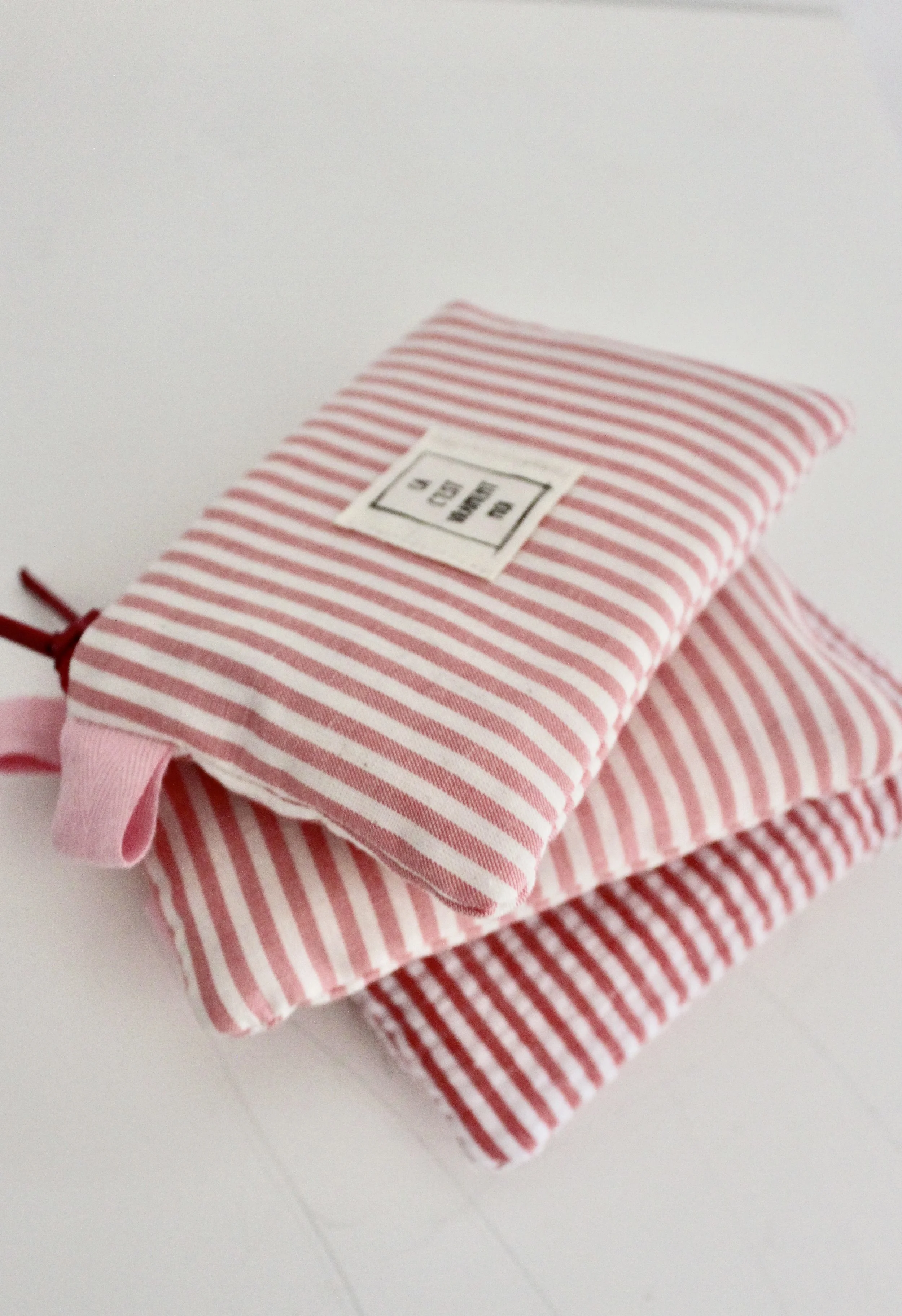 Porte-monnaie rayure – Pochette zippée artisanale – Petit portefeuille femme – Cadeau fait main
