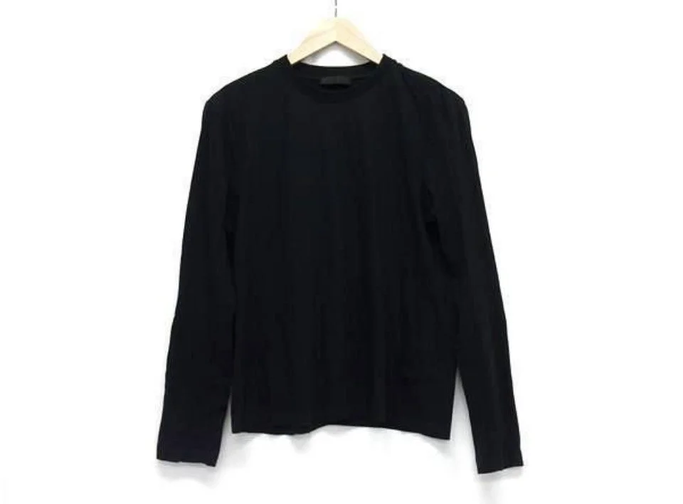 Prada Cotton, Long Sleeve Crewneck Shirt