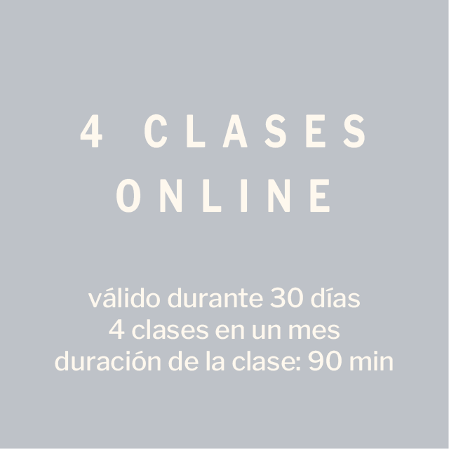 4 clases online