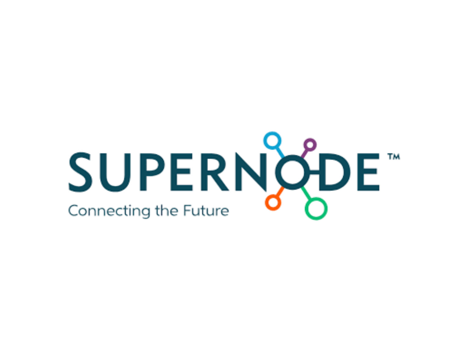 Supernode logo with interconnected colorful nodes and the slogan 'Connecting the Future'
