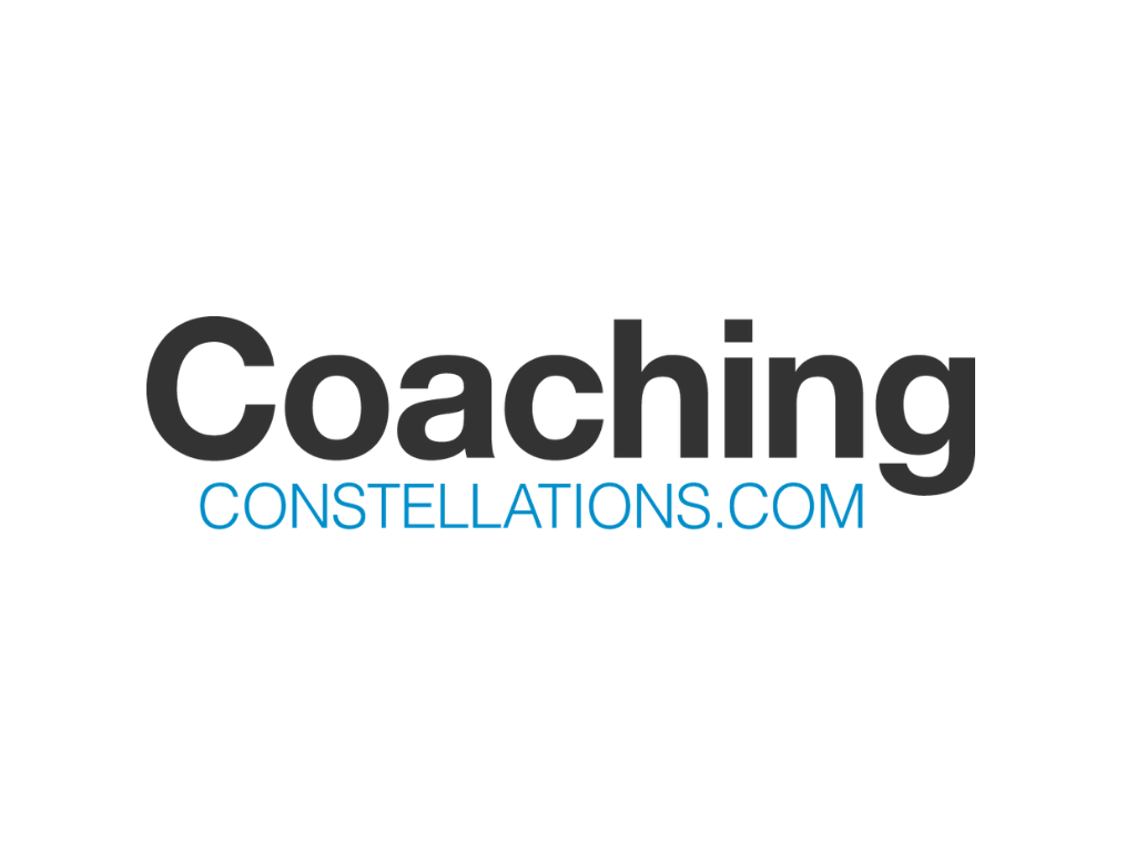 Logo with text 'Coaching' in large black font and 'CONSTANTLATIONS.COM' in smaller blue font underneath, on a white background.