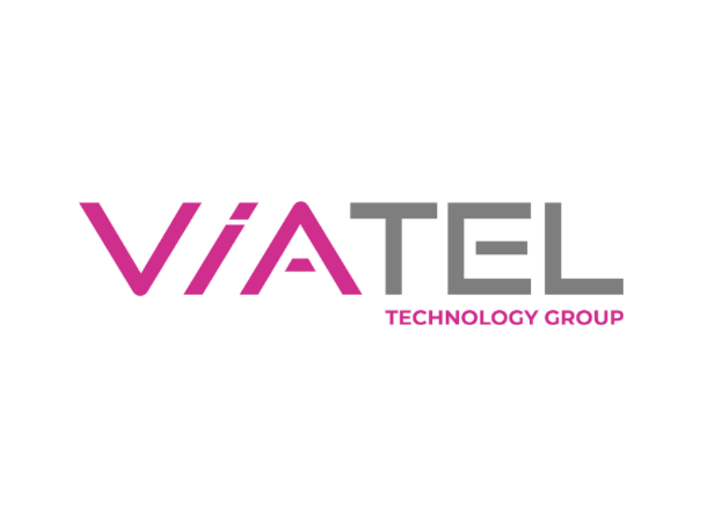 Logo of VIATEL Technology Group with pink and gray text.