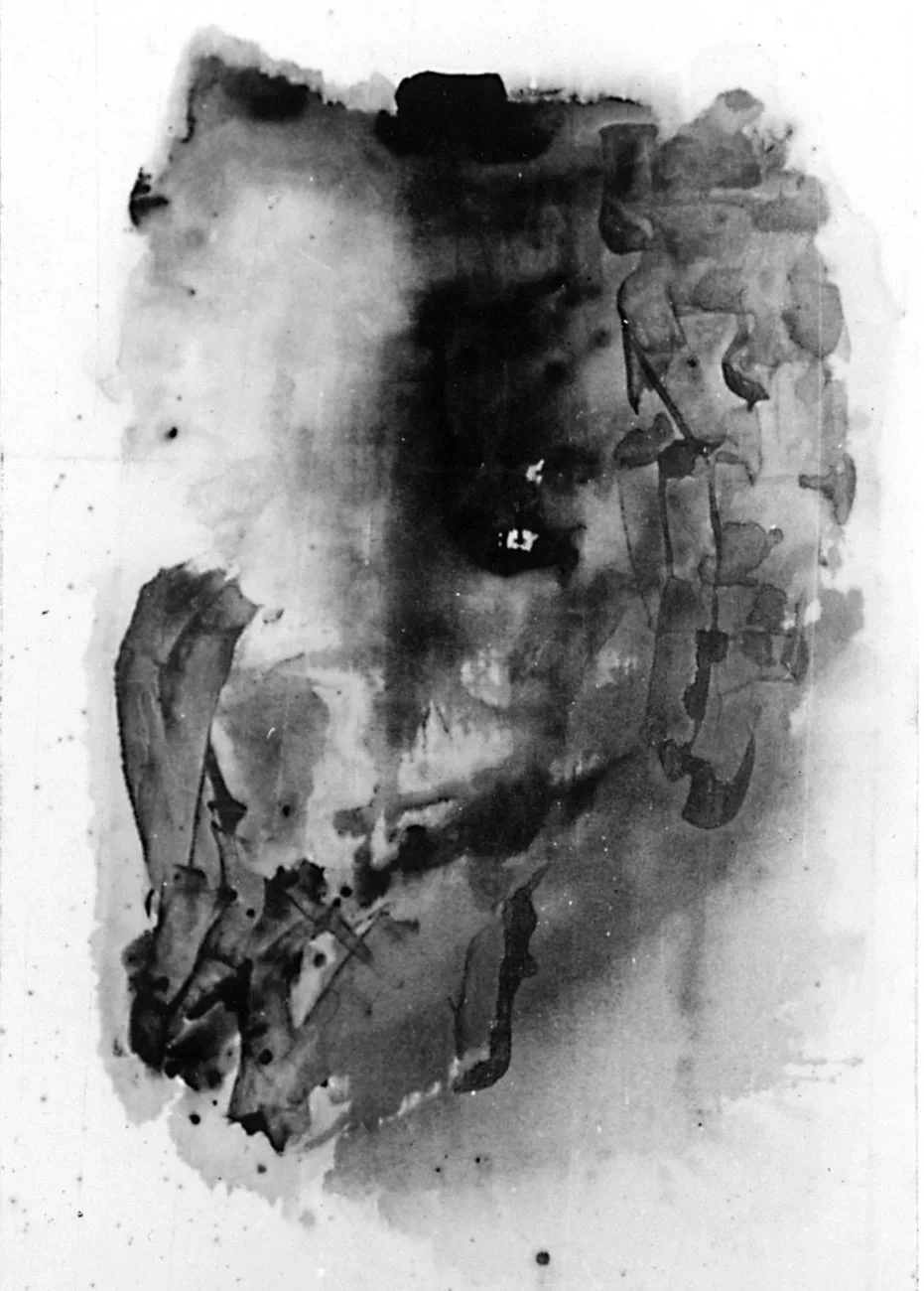 黃永砯 Huang Yongping
油画 Oil on Canvas.  (色彩 was colour) 1983 