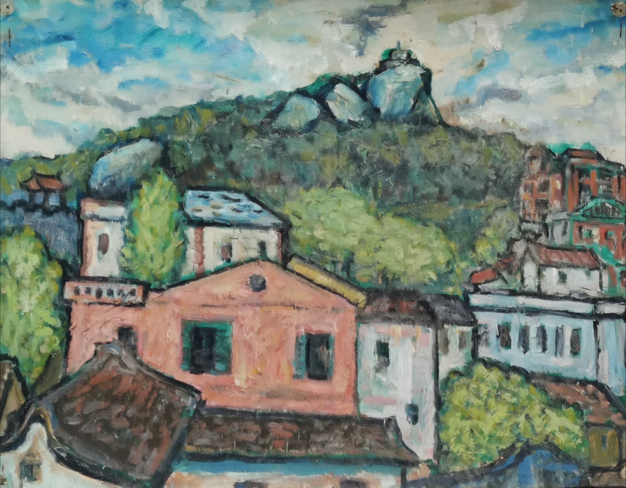 许成斗   Xu Chengdou
厦门鼓浪屿  Gulangyu Island, Xiamen
Oil on Board 
600 x 600 
1983