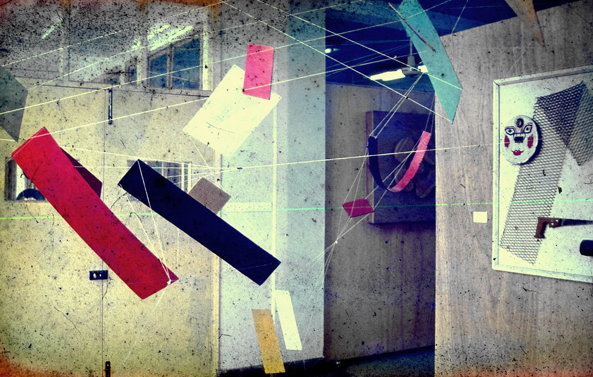 焦跃明 Jiao Yaoming 
蒙德里安作品的肢解方式  (综合材料)
Piet Mondrian Dissection Methods (Mixed wood board and acrylic)
1986