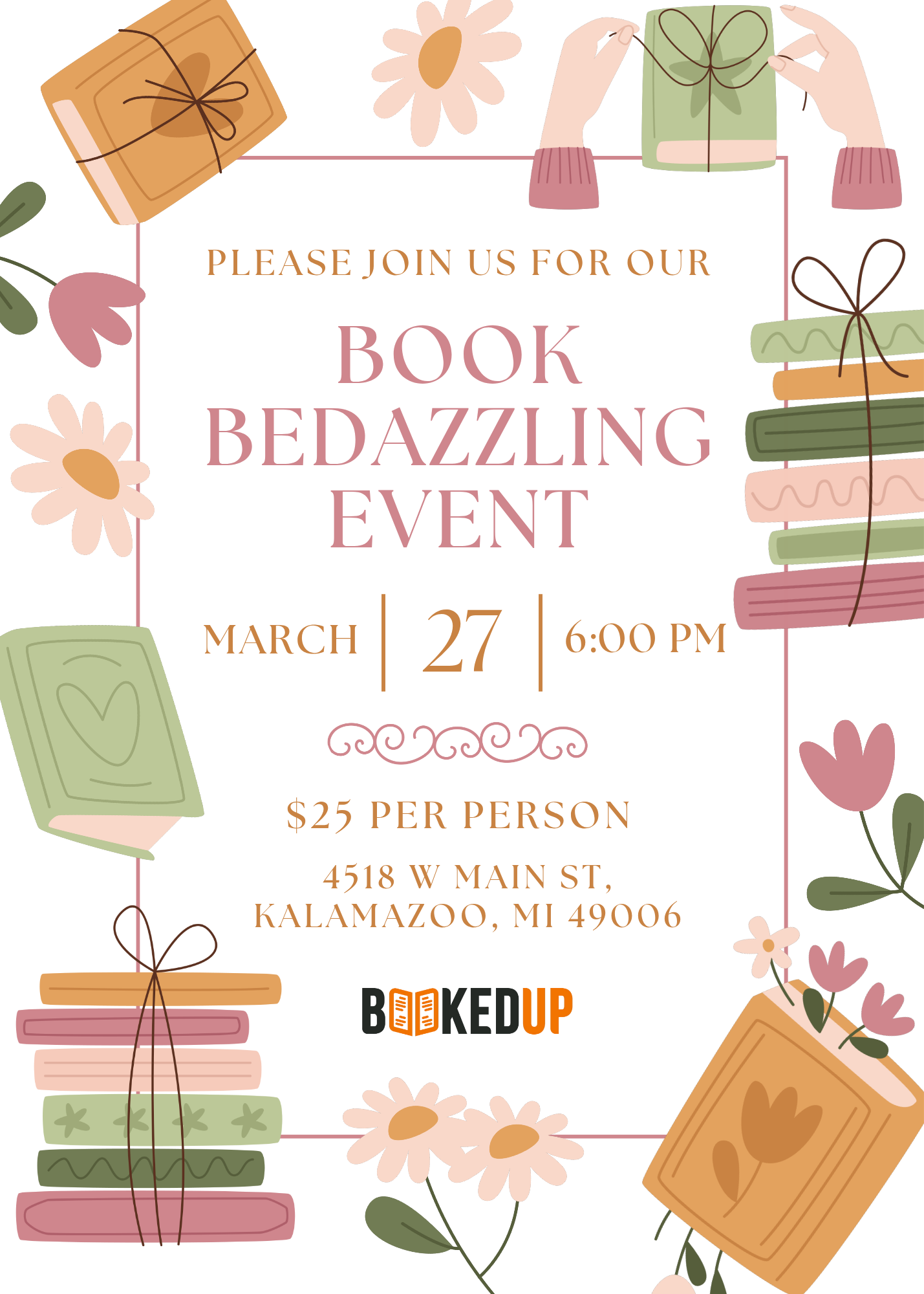 Book Bedazzling Craft Night