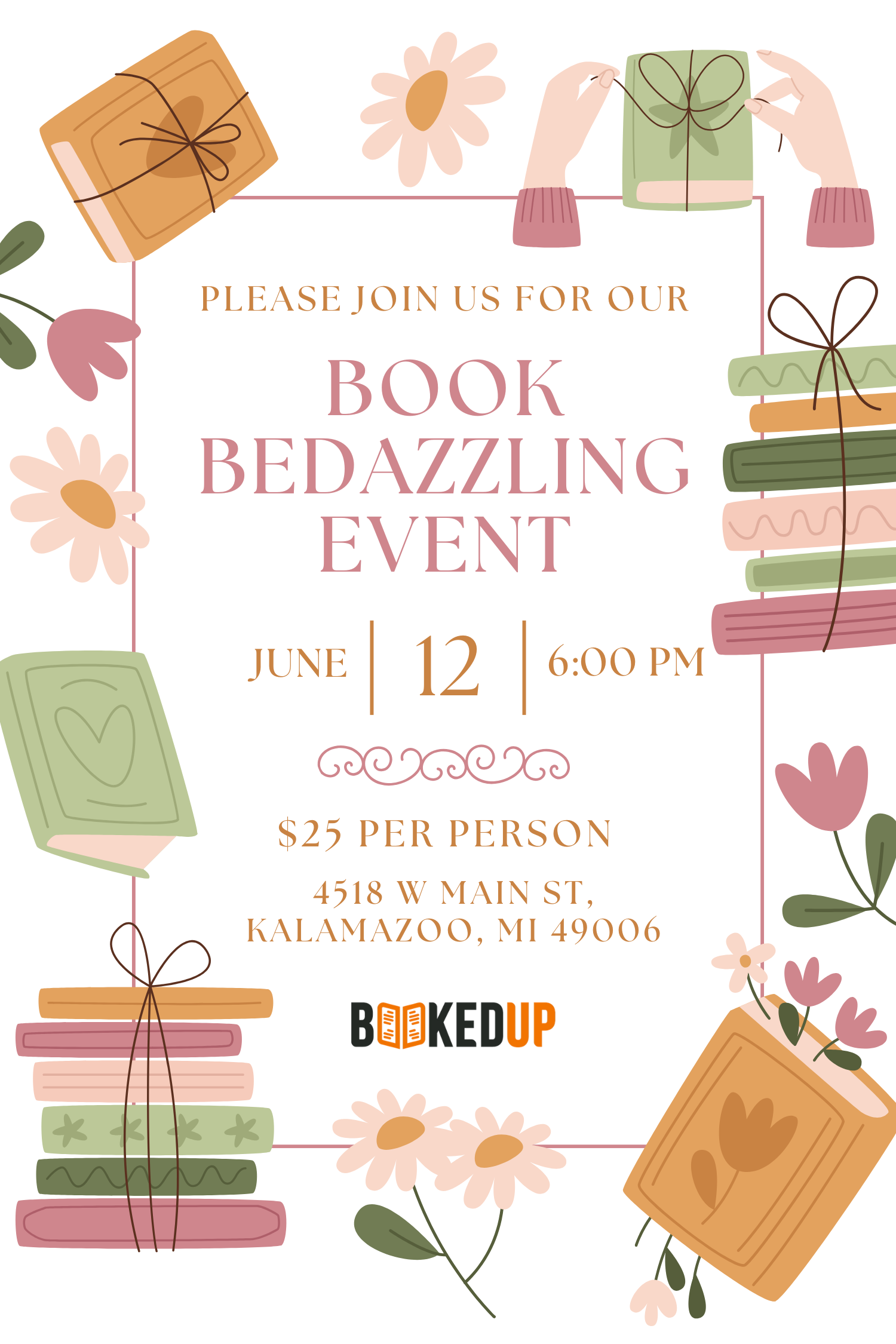 Book Bedazzling Craft Night