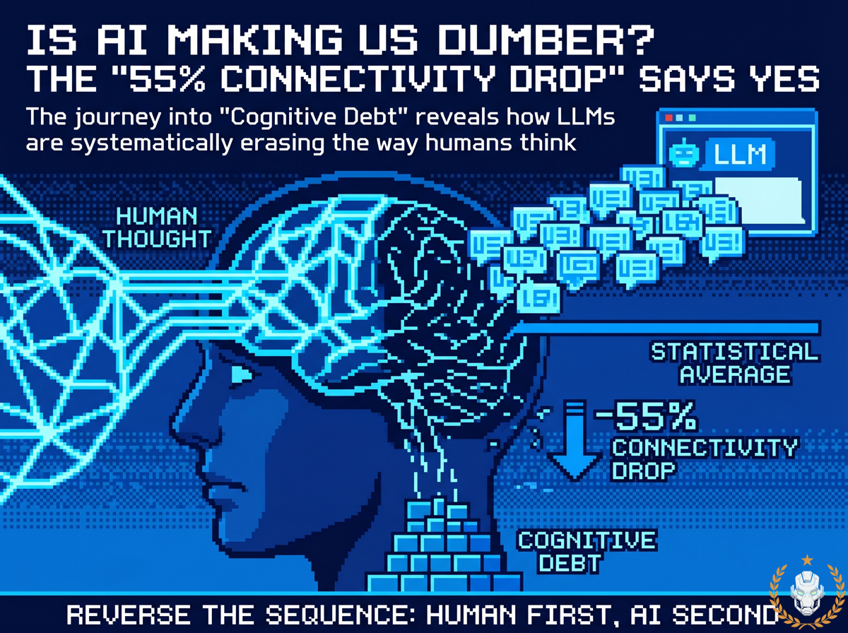 Is AI making us dumber? The “55% connectivity drop” says yes