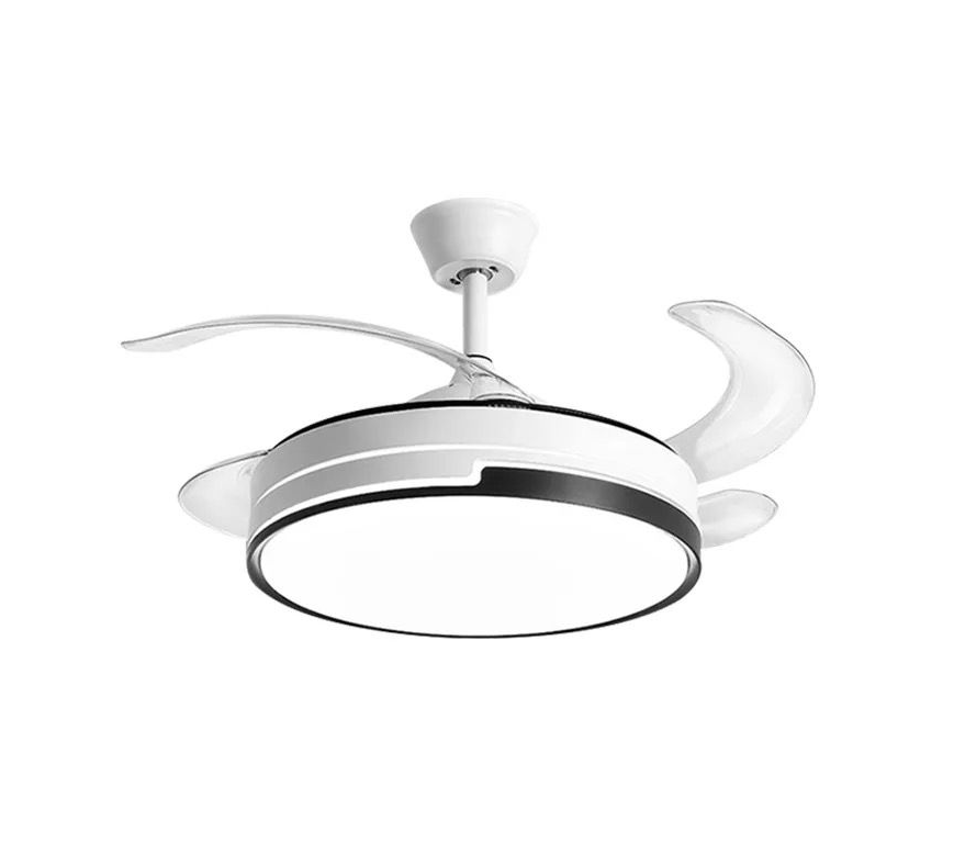 Retractable Ceiling Fan-Light with Remote Control