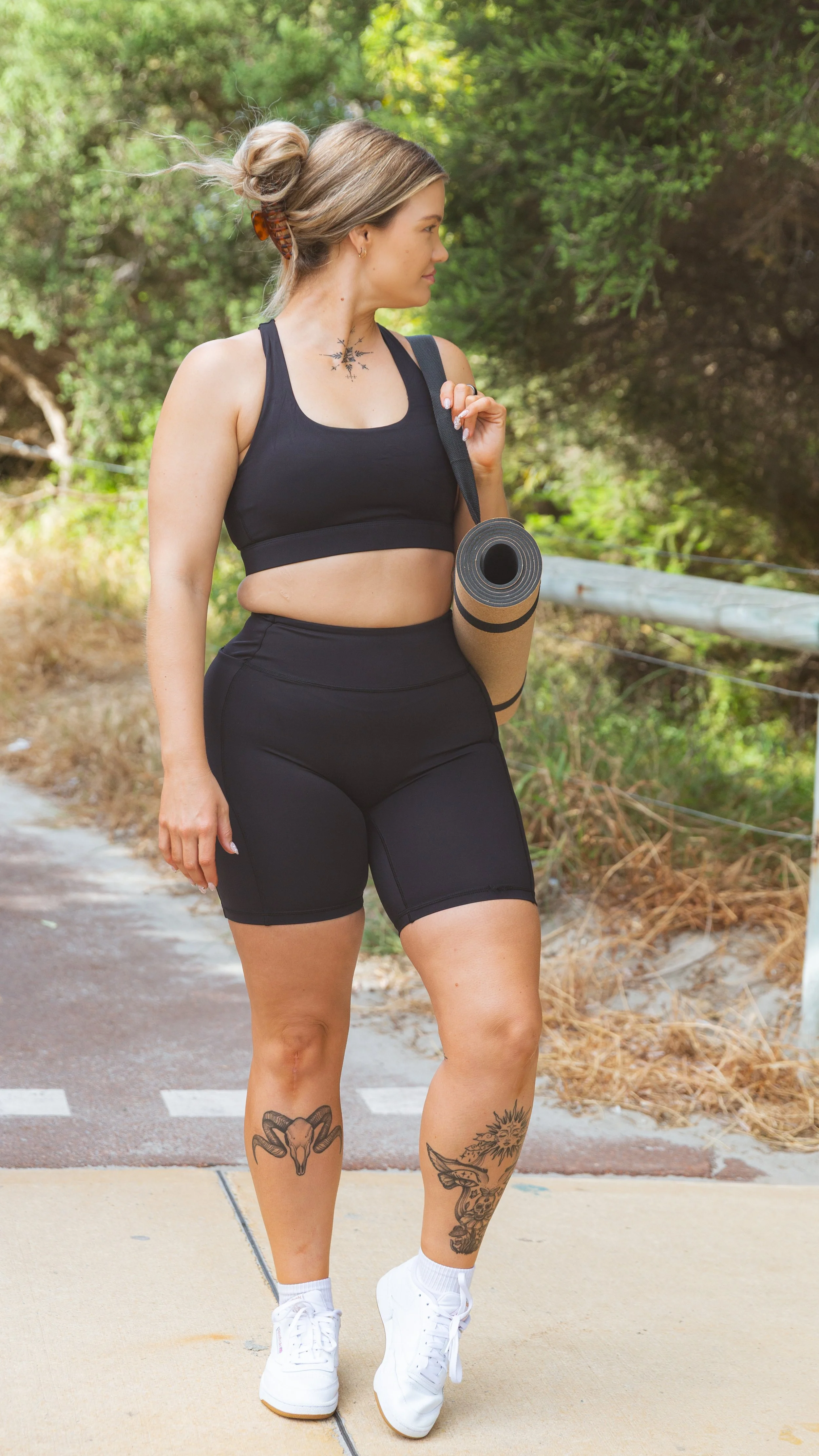 Rise Black Bike Shorts Front.jpg