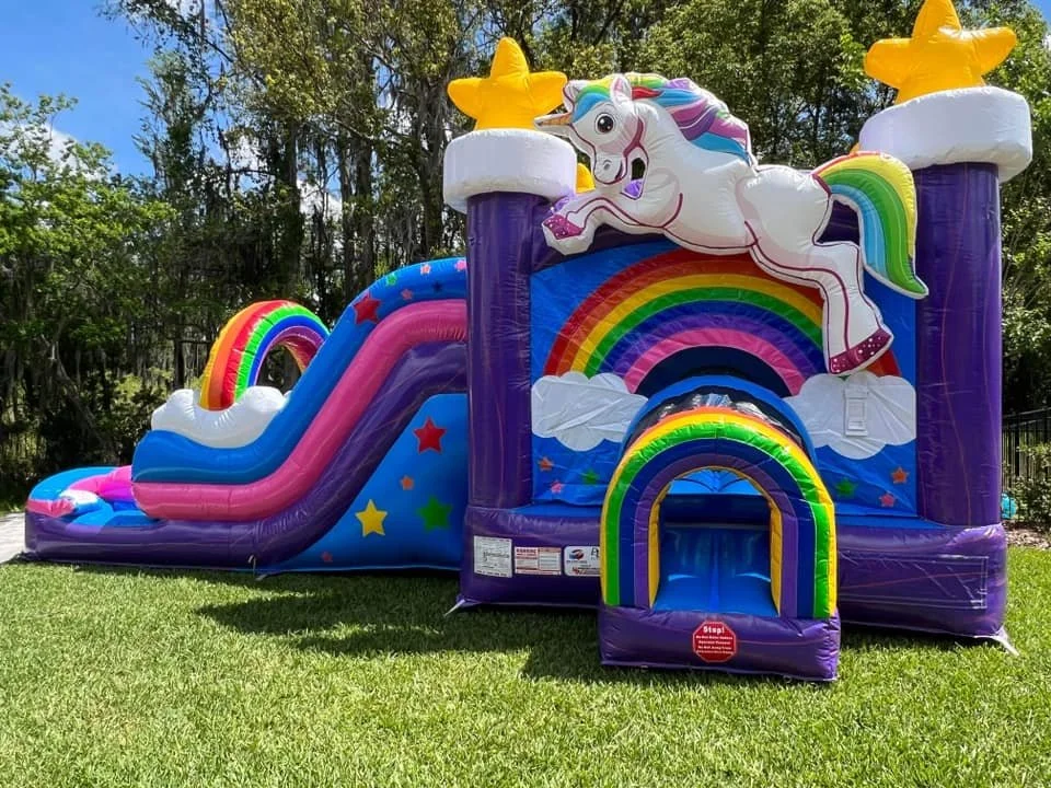 Unicorn Bounce House Combo