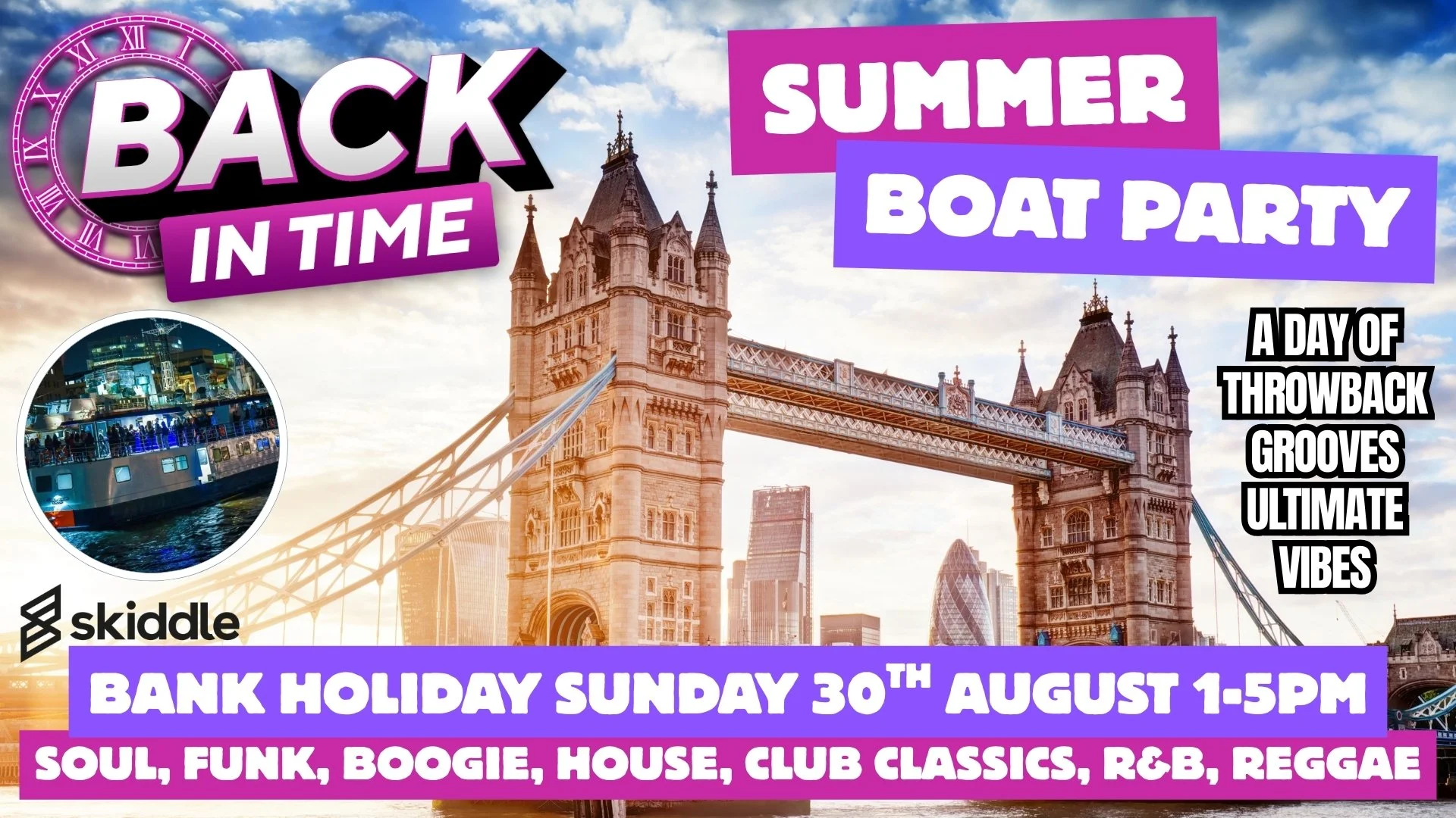 BACK IN TIME Summer Boat Party