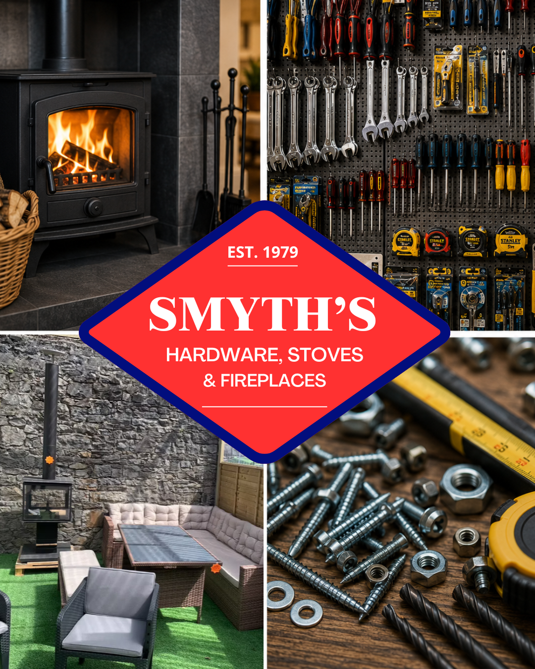 Smyth's Hardware, Stoves & Fireplaces has been serving homeowners, self-builders, tradespeople and DIY enthusiasts since 1979. Whether you’re building a home or updating with the latest trends, they stock everything you need, offer expert advice, sta