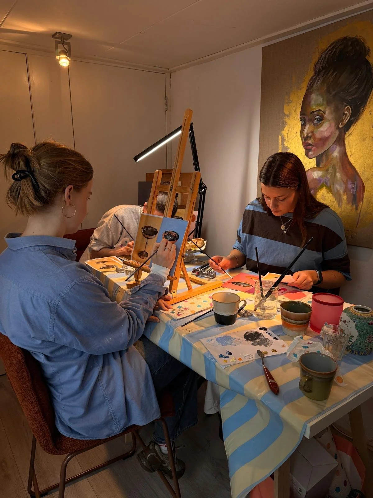 Schilderworkshop in het tuinatelier
