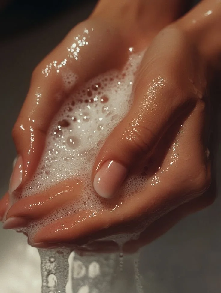 Mains et savon — soin Head Spa La Maison Luma