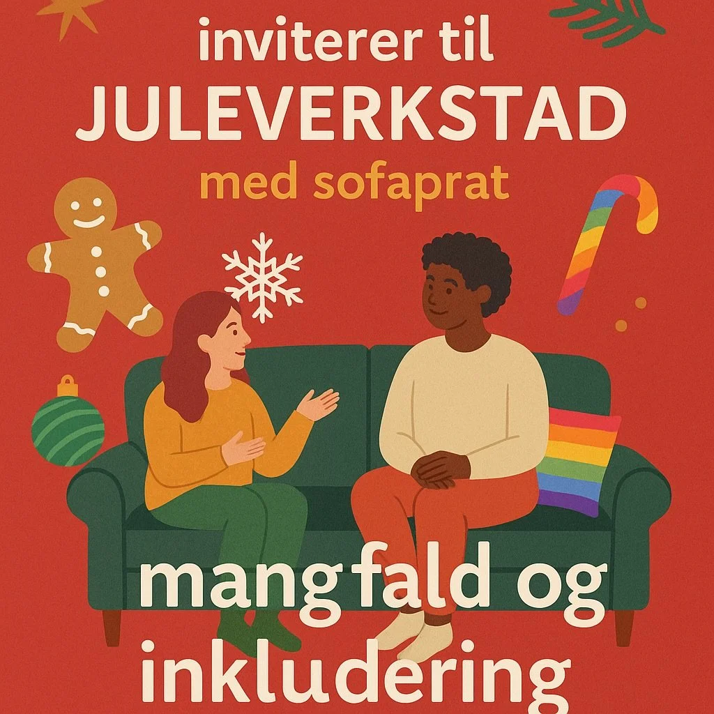 Velkommen til Juleverkstad med SognaPride p&aring; Det Gule Huset i Sogndal. 

Vil du lage julekort eller julepynt med meining i &aring;r? Kom p&aring; Det Gule Huset 10. desember kl. 18:00 for juleverkstad og sofaprat om mangfald og inkludering. 

M