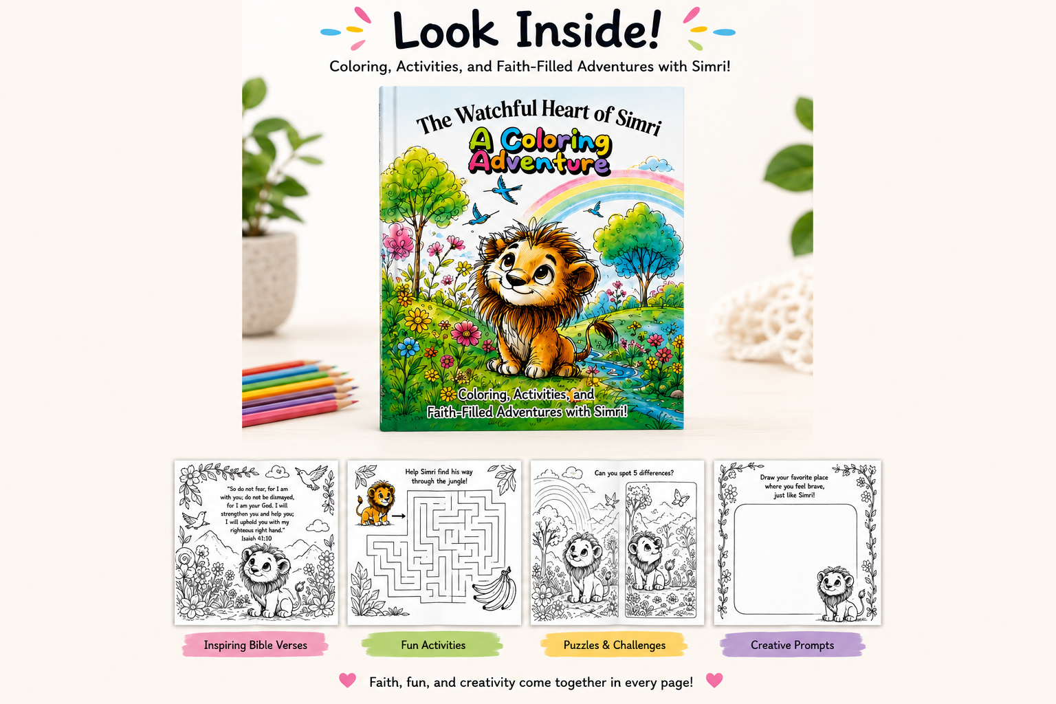 The Watchful Heart of Simri: A Coloring Adventure