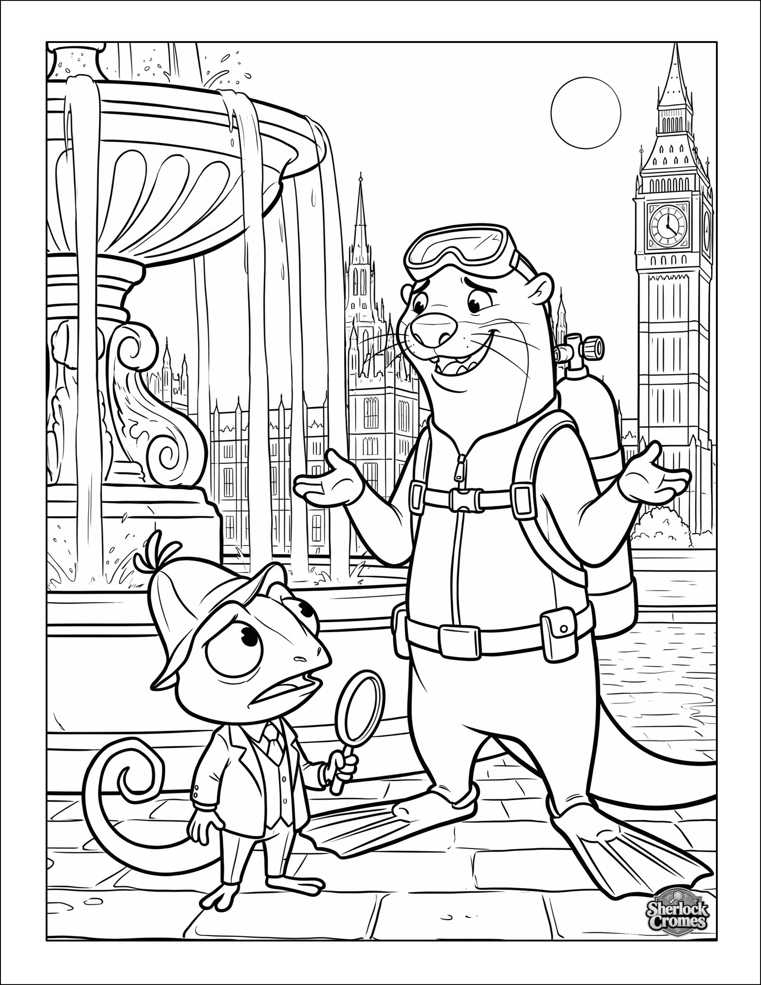 Sherlock Free Coloring pages