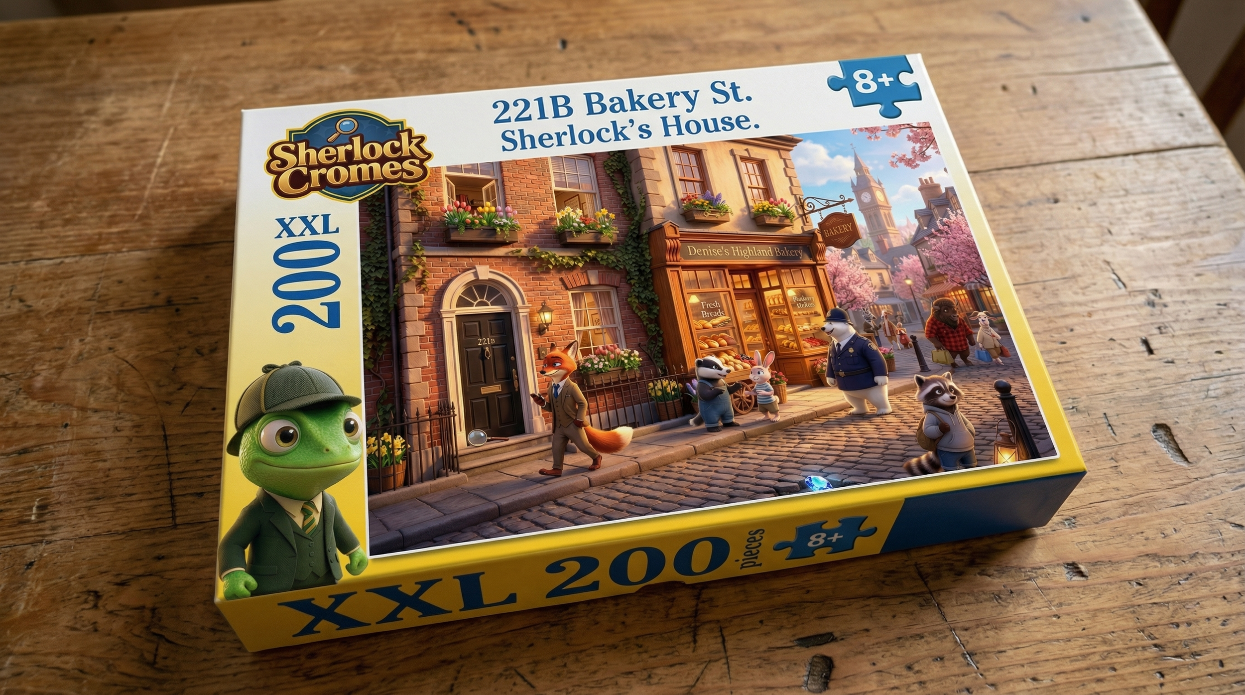 Sherlock Cromes 221B Bakery Street Sherlock's House 200 piece XXL jigsaw puzzle kids Maple Glen mystery game