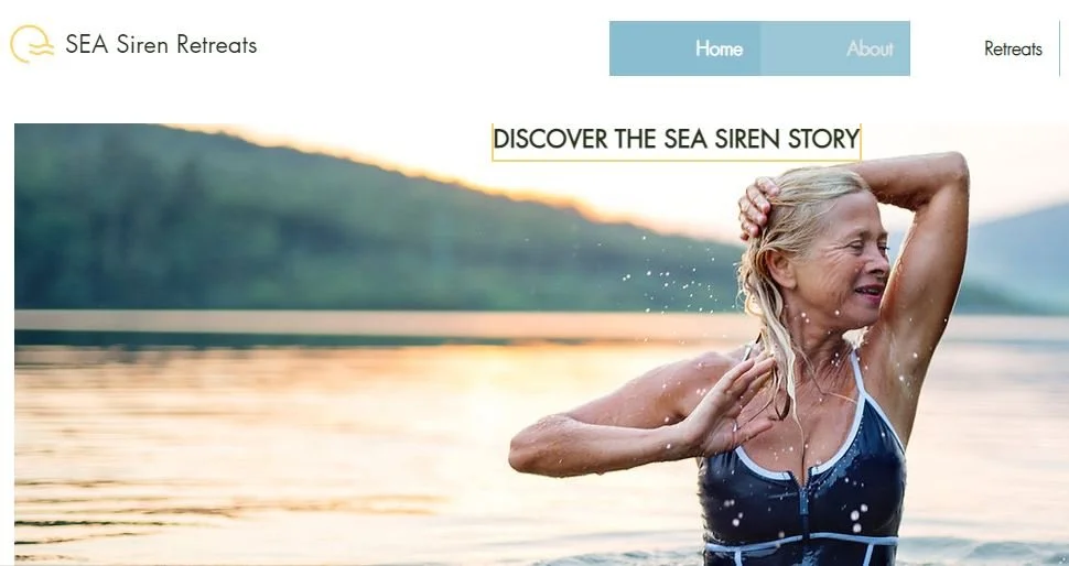 One-page Squarespace website design for a wellbeing, retreat, yoga or coaching business