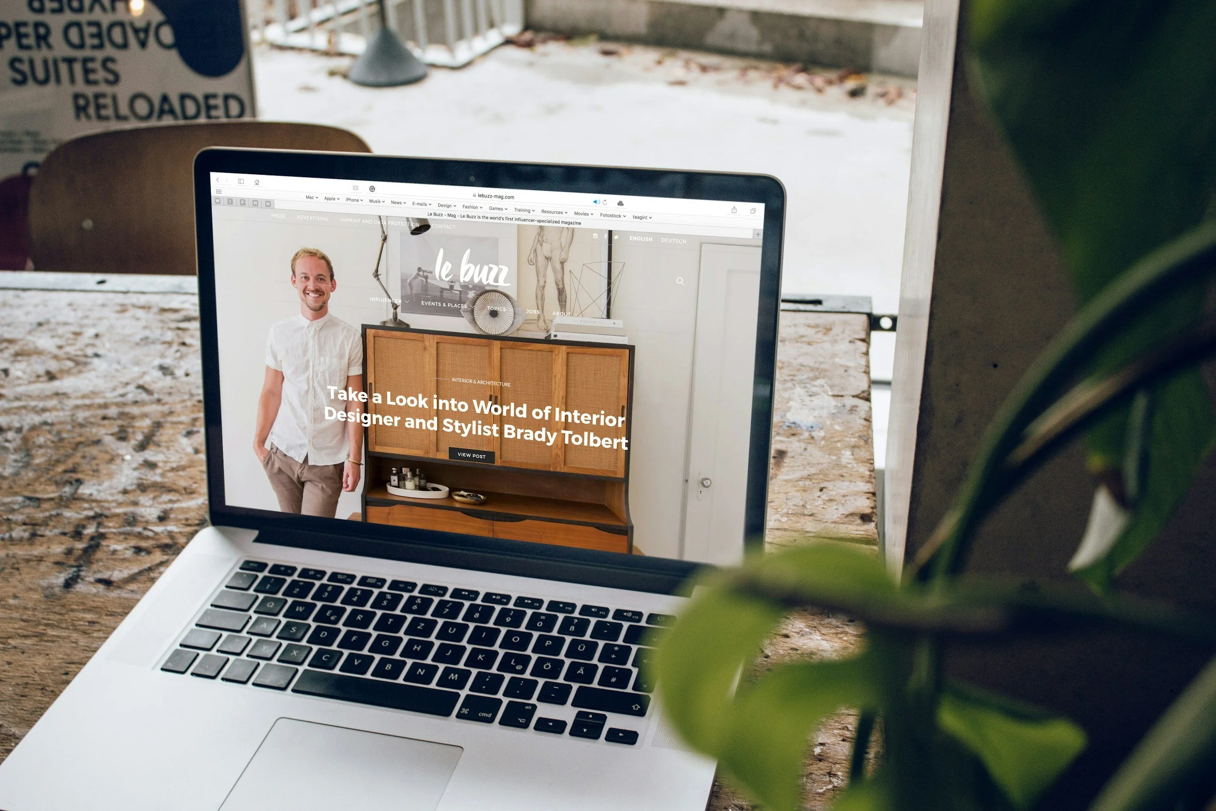small business website on laptop on desk