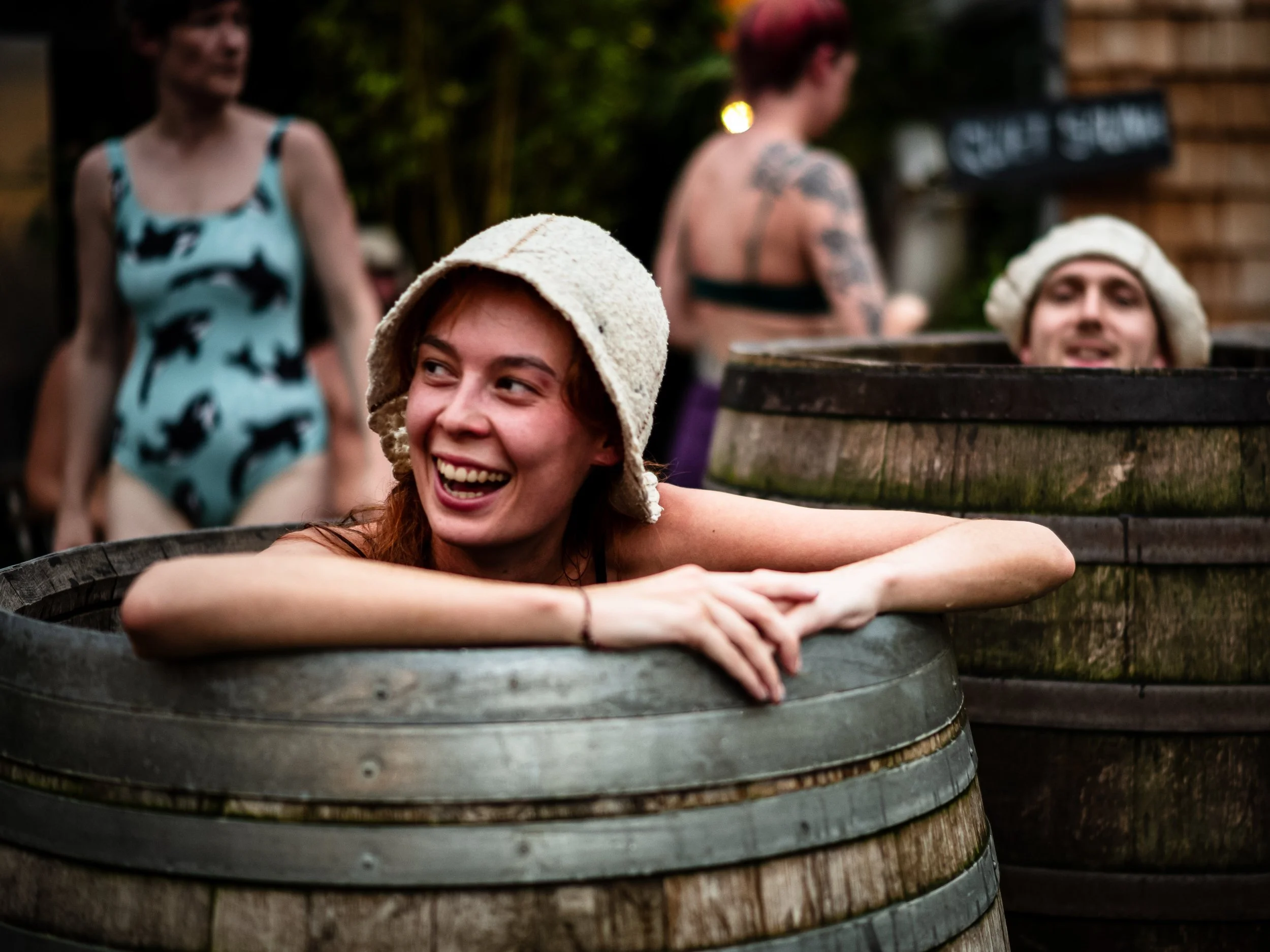 One-page Squarespace website design sauna community