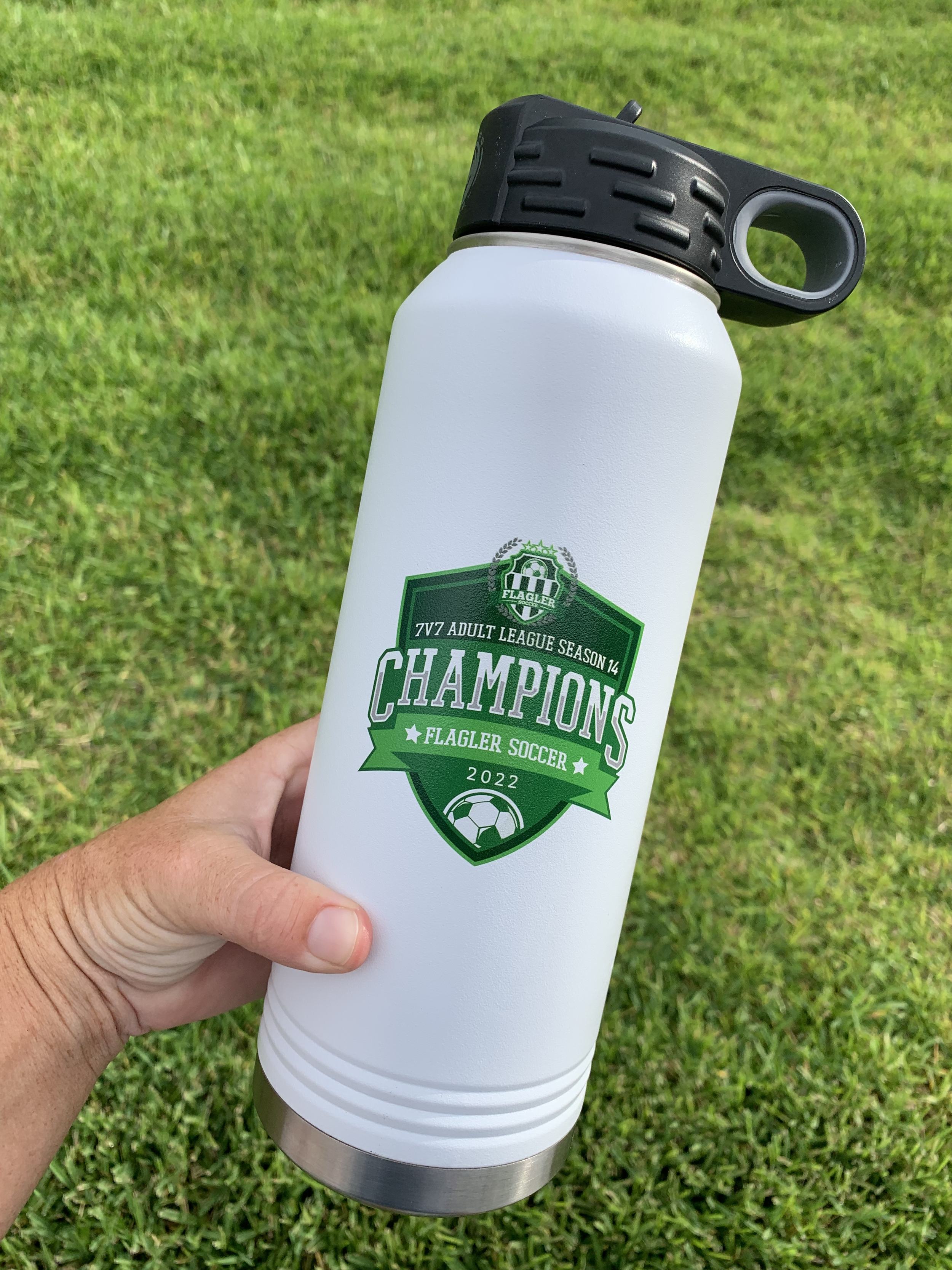 Personalized water bottles for a sporting event- UV printed