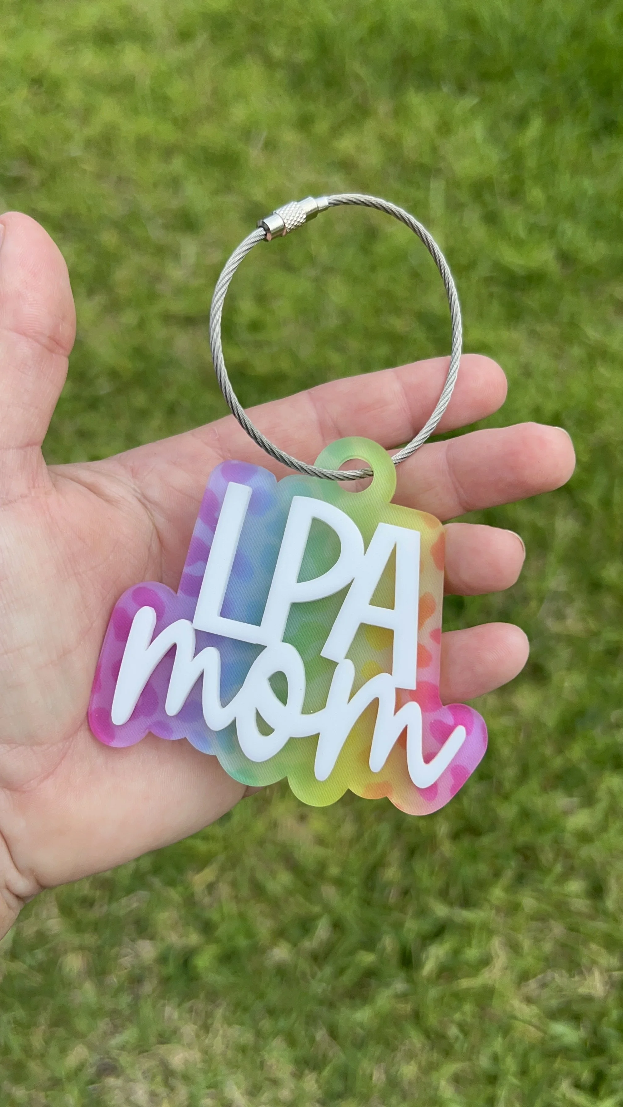 Laser cut keychains for a school event