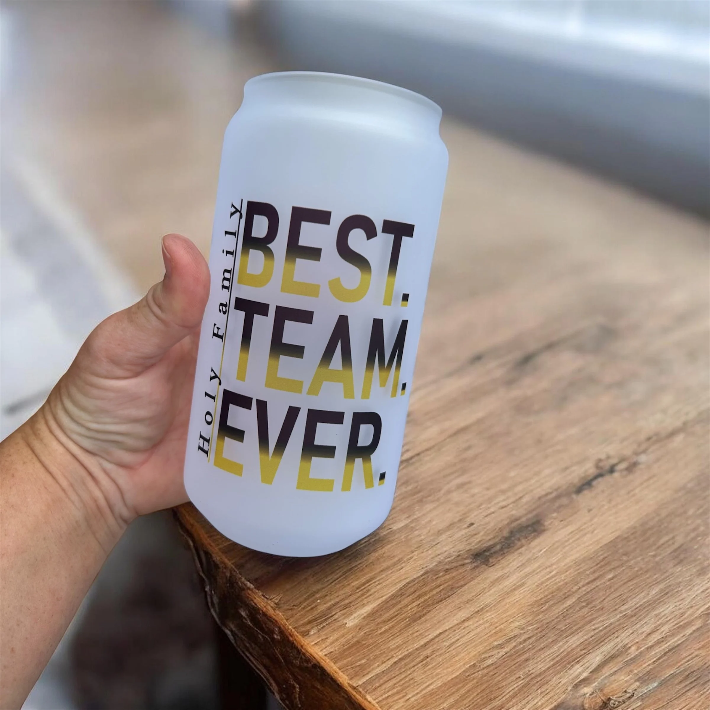 Glass tumblers for a school event- sublimated glass