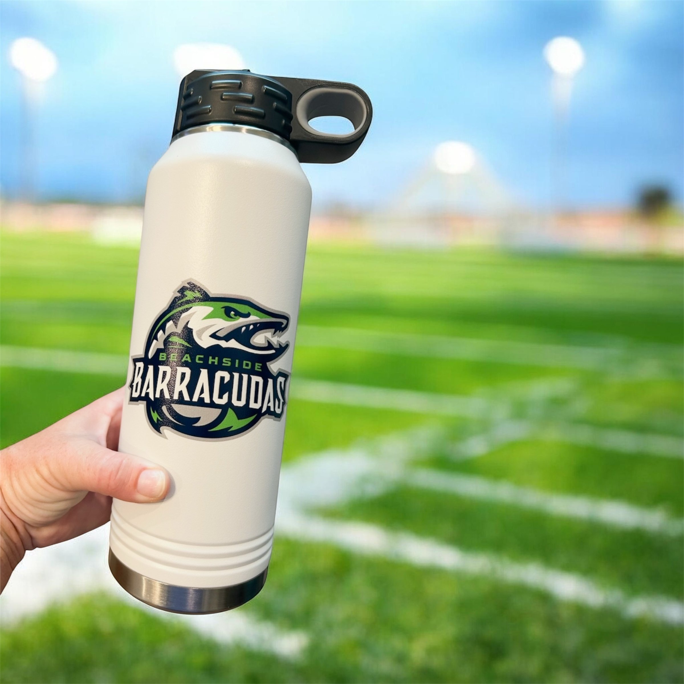 Personalized water bottles for a school event- UV printed