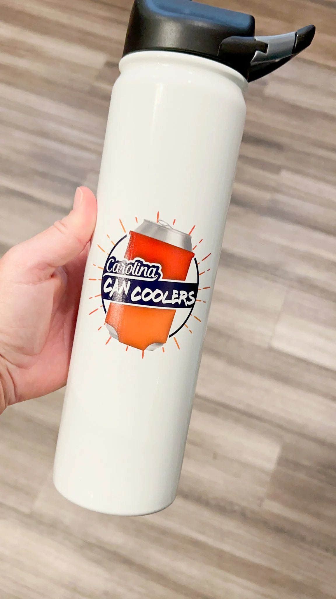 Personalized water bottles for a business- UV printed