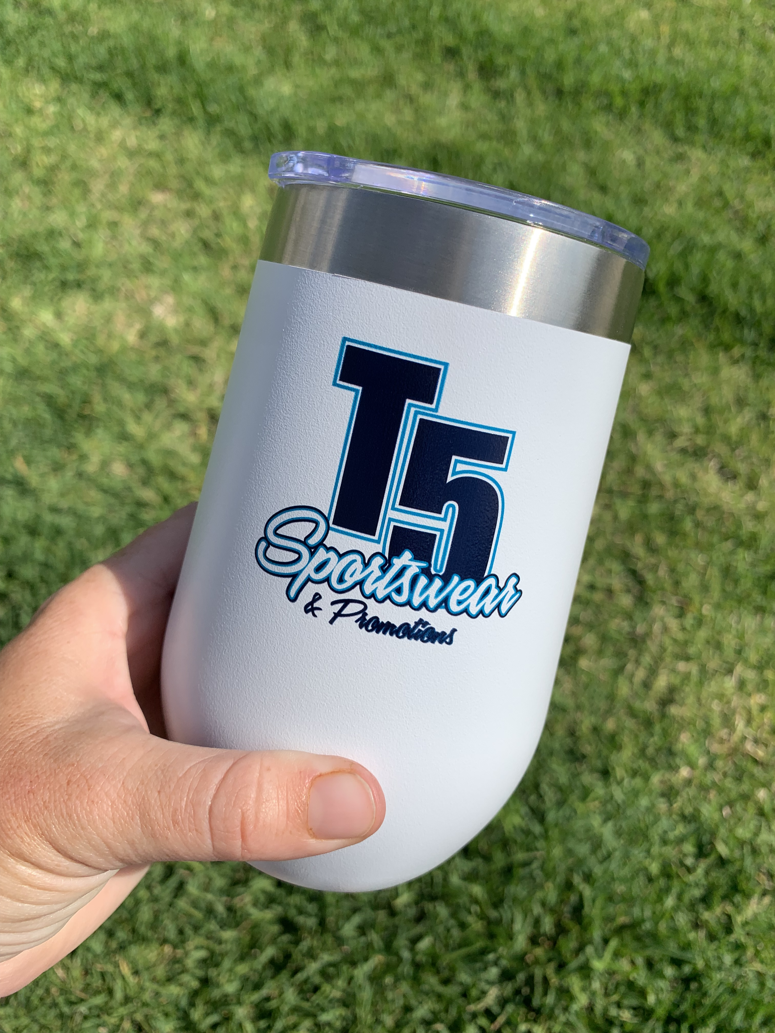 Personalized wine cups for a business- UV printed