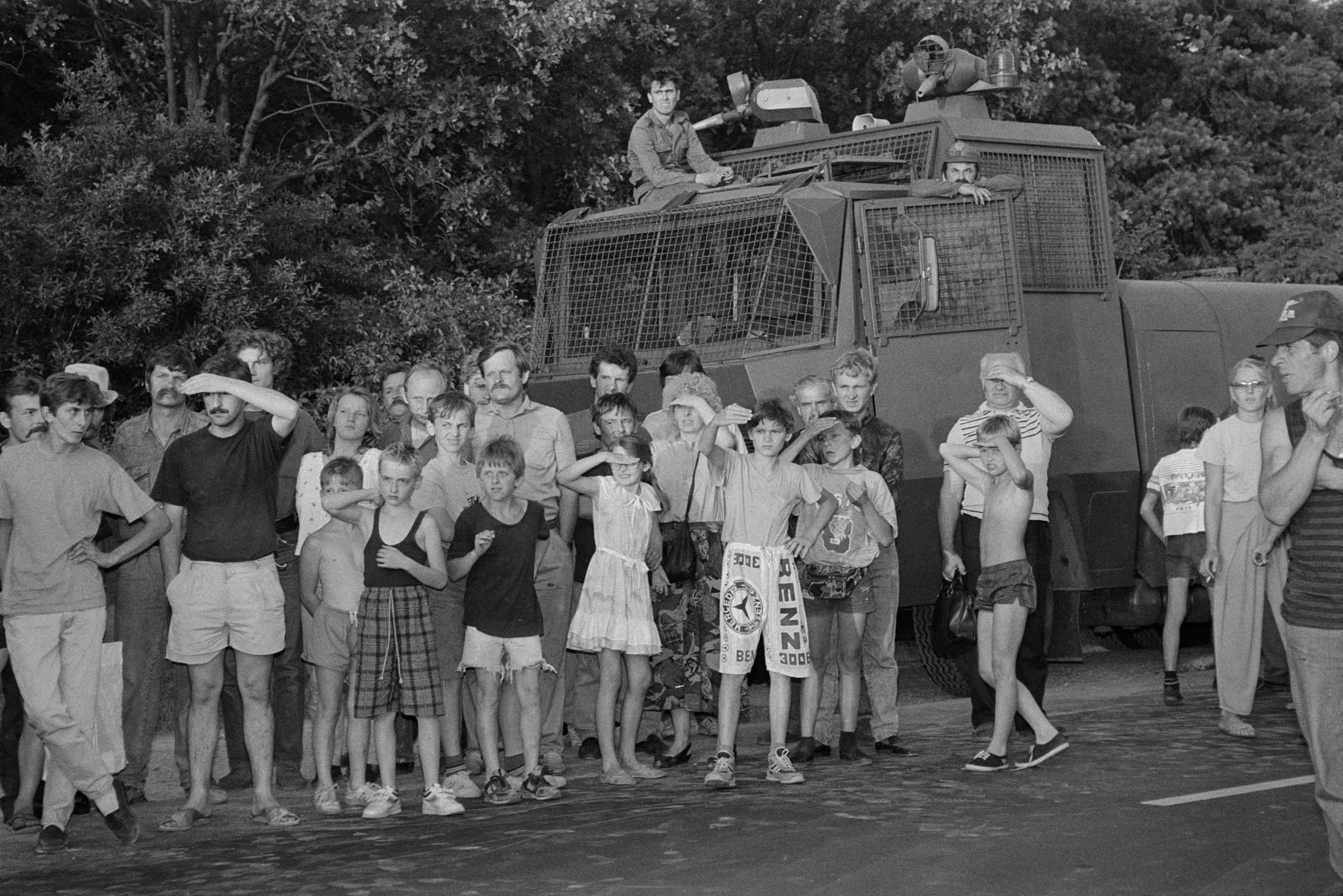 Protest Samoobrony. 
Warszawa, 1993