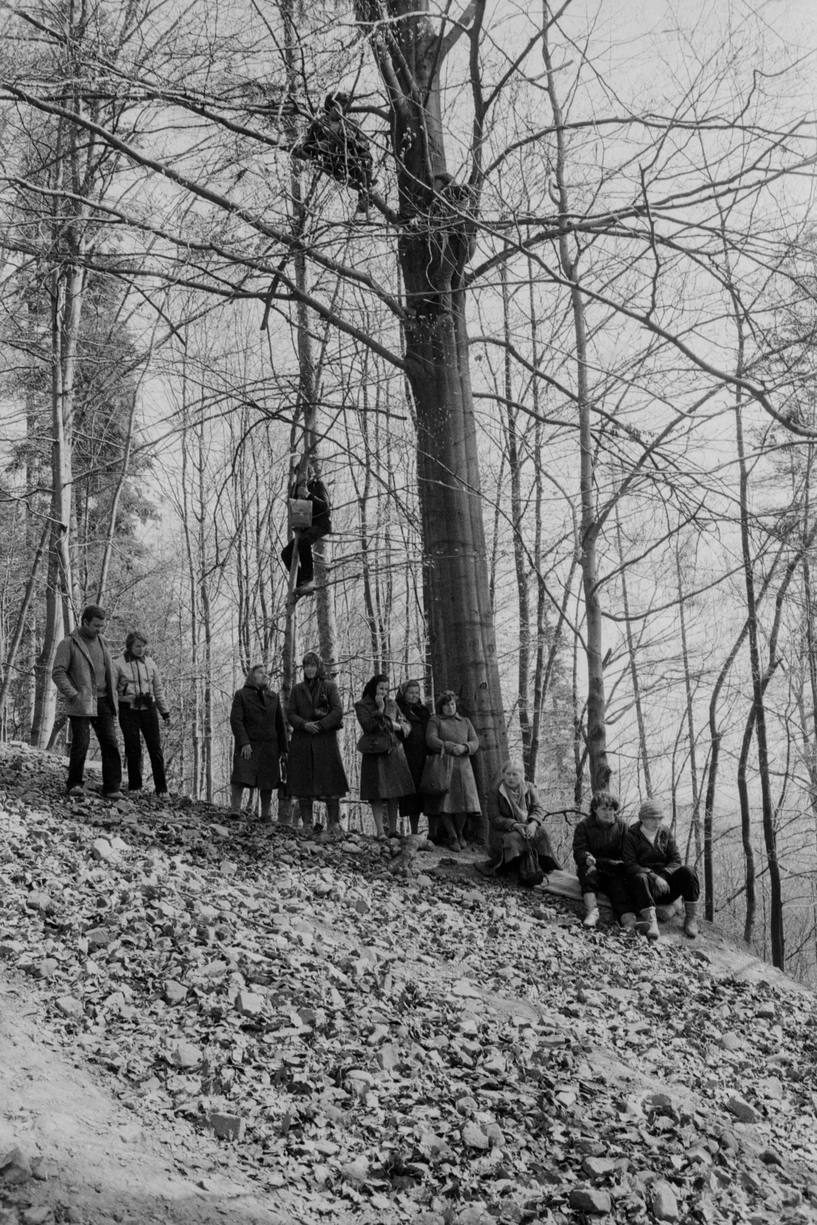 Pielgrzymi. 
Kalwaria Zebrzydowska, Wielkanoc 1982