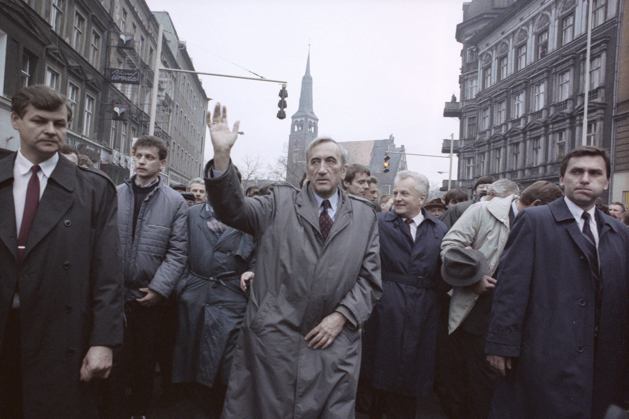 Tadeusz Mazowiecki. Szczecin, listopad 1990