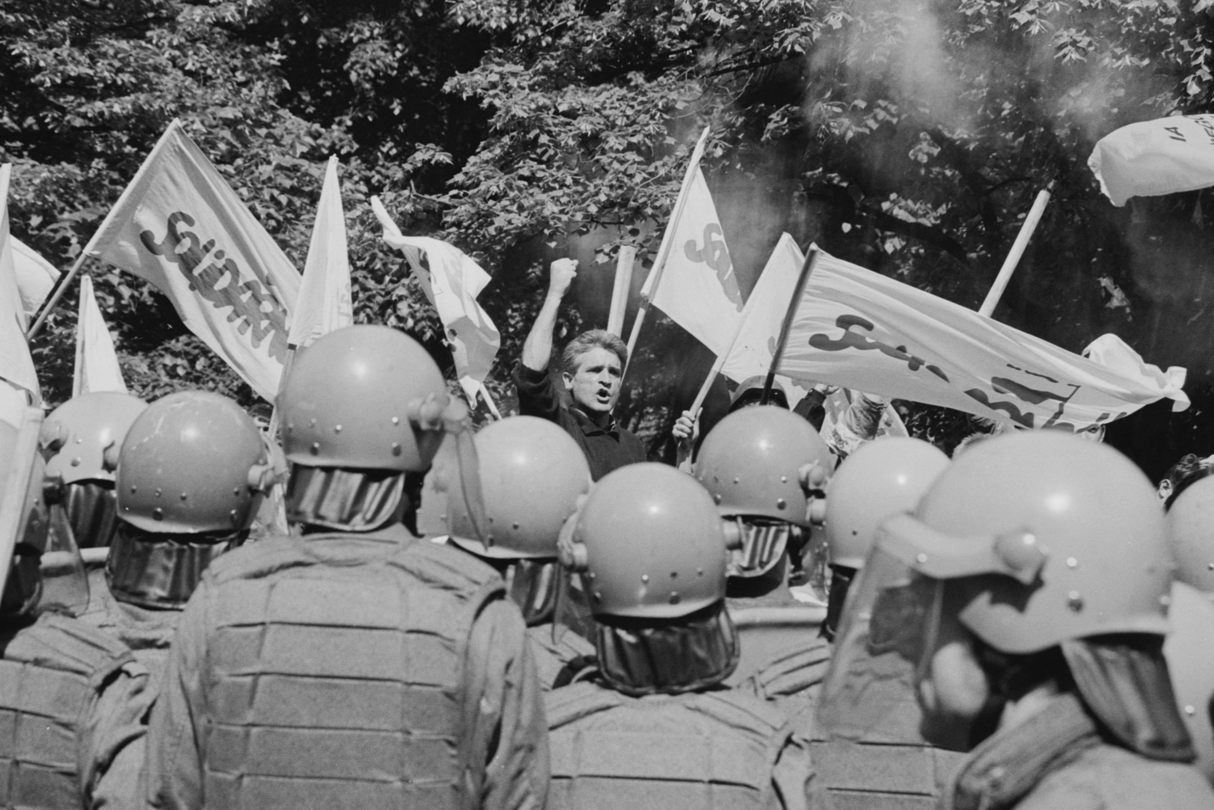 Demonstracja górników. 
Warszawa, maj 1995