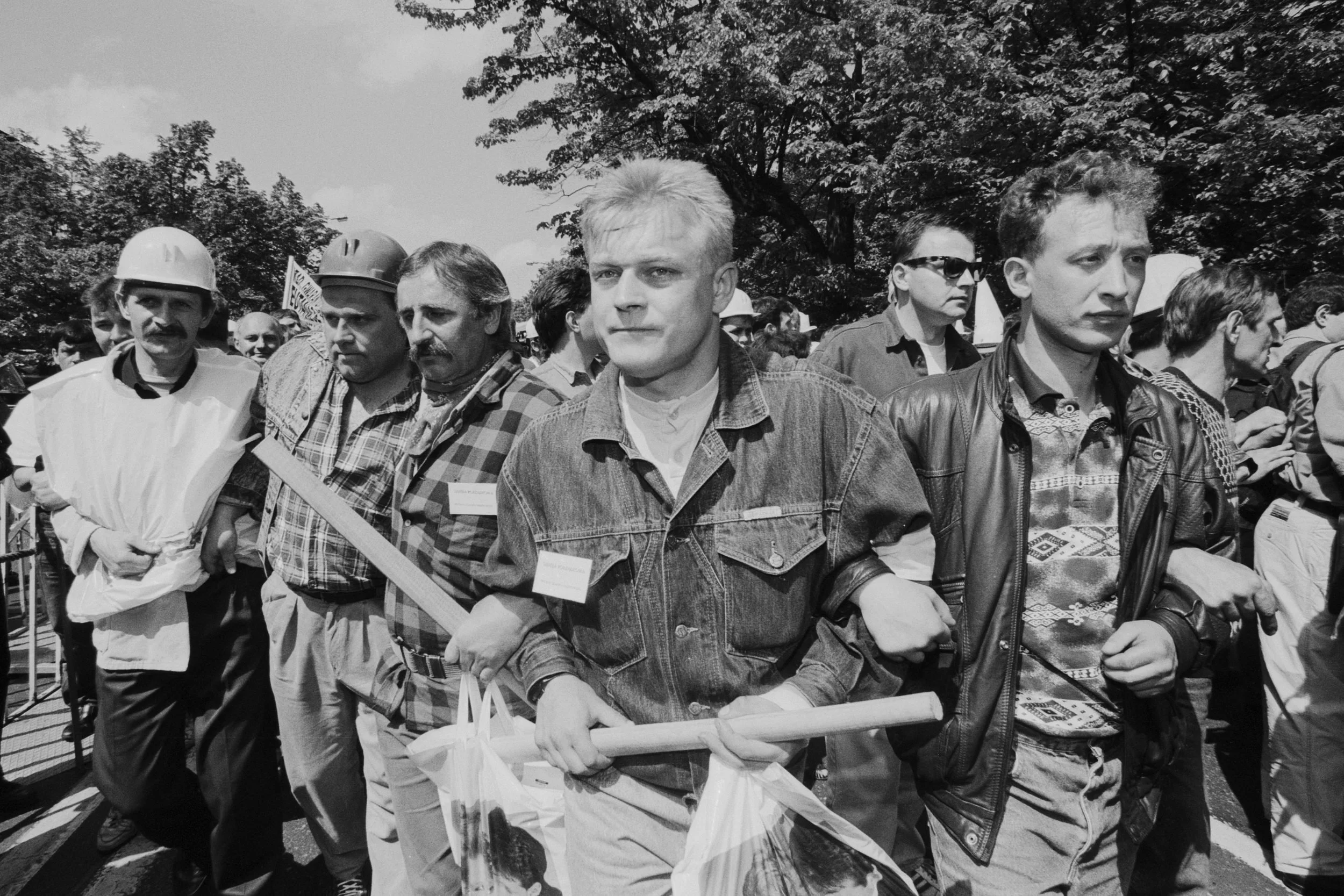 Demonstracja górników. 
Warszawa, maj 1995