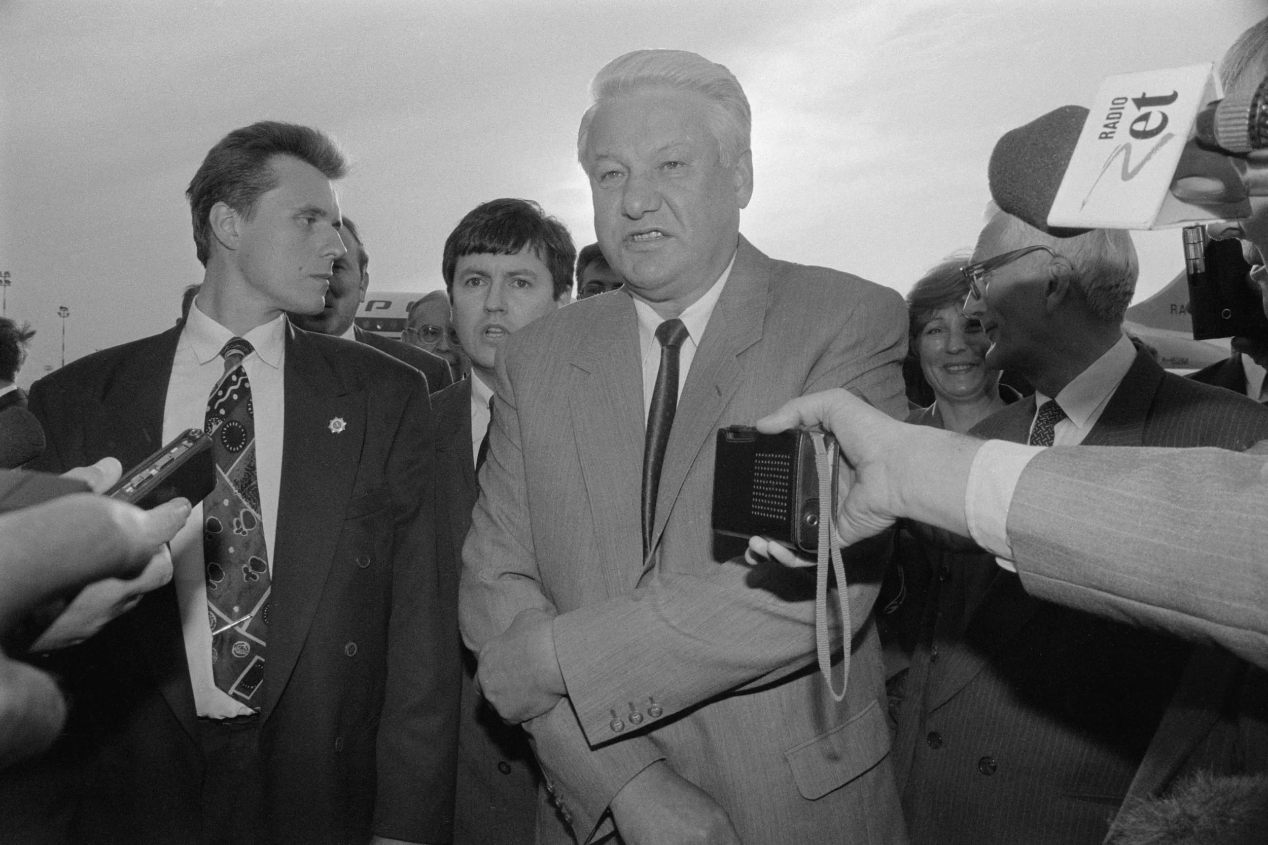 Borys Jelcyn z wizytą w Warszawie,
sierpień 1993