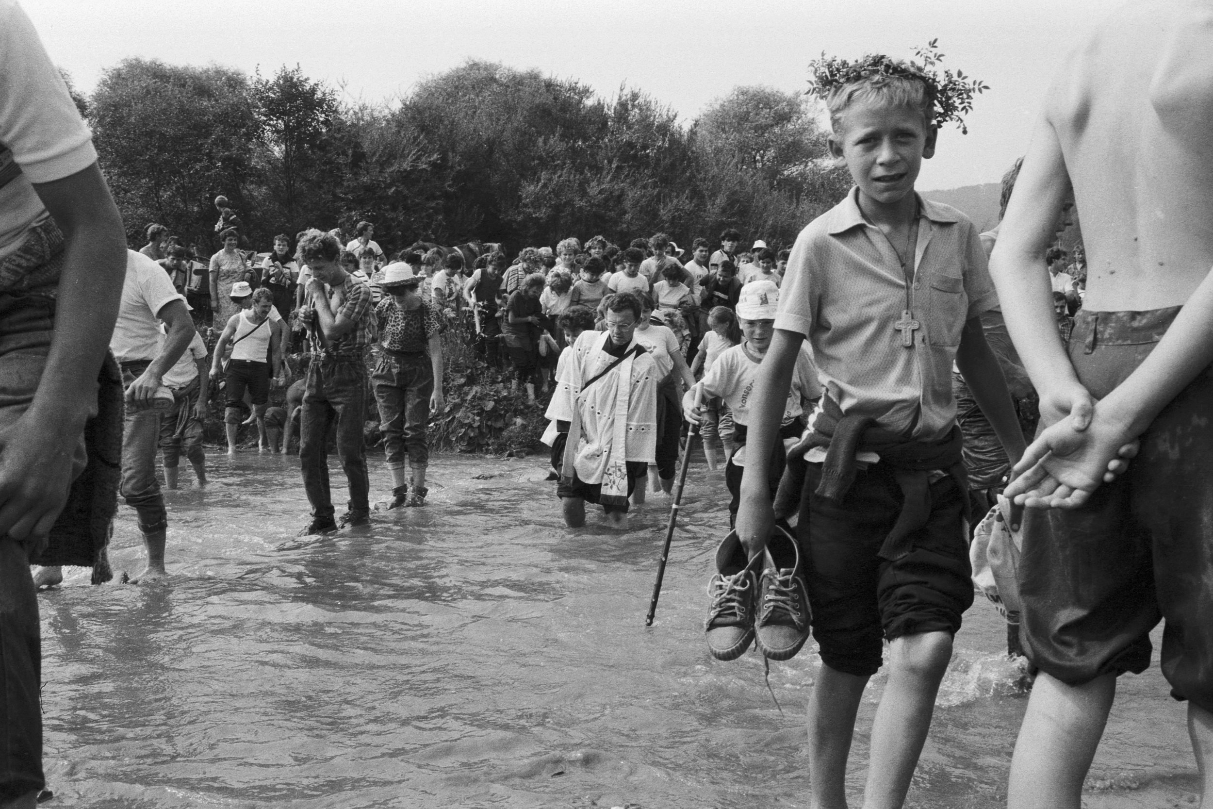 Pielgrzymi. Wielki Odpust Kalwaryjski.
Kalwaria Pacławska, sierpień 1988