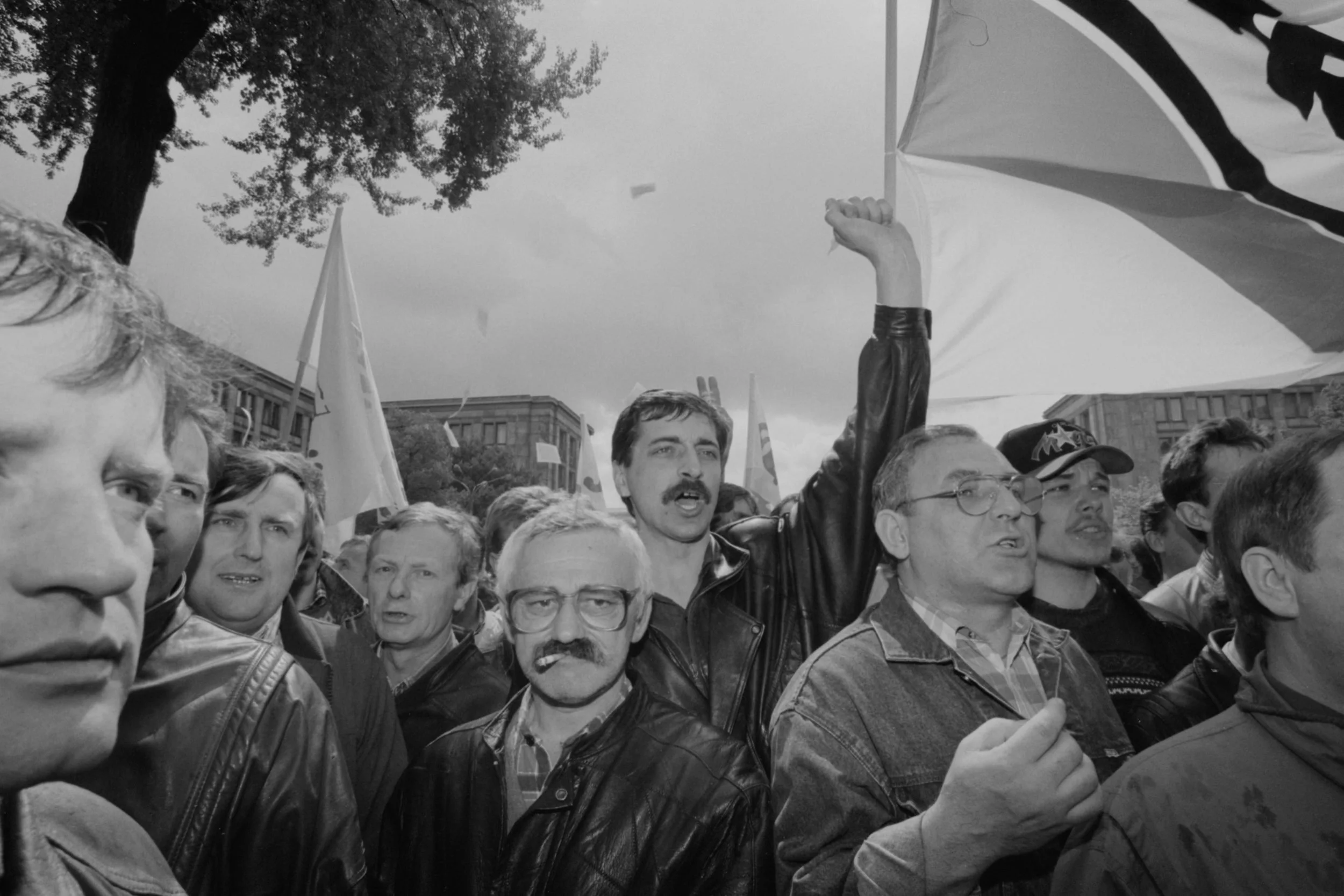 Demonstracja „Solidarności” Ursusa.
Warszawa, maj 1995