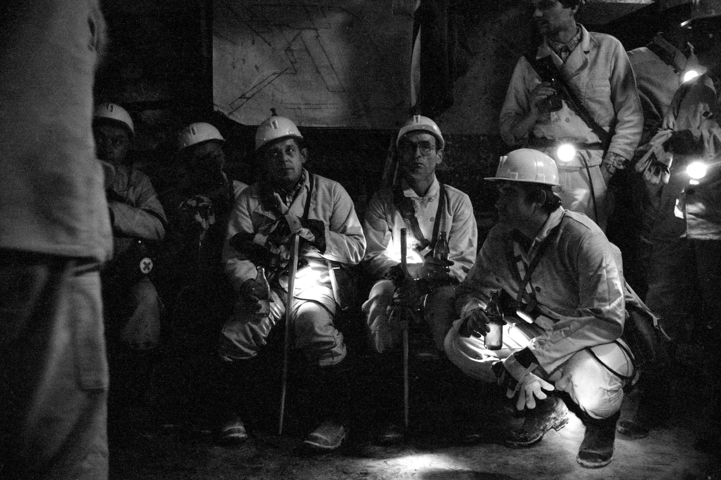 Prymas Józef Glemp w kopalni „Rozbark”, Bytom, 4 grudnia 1981