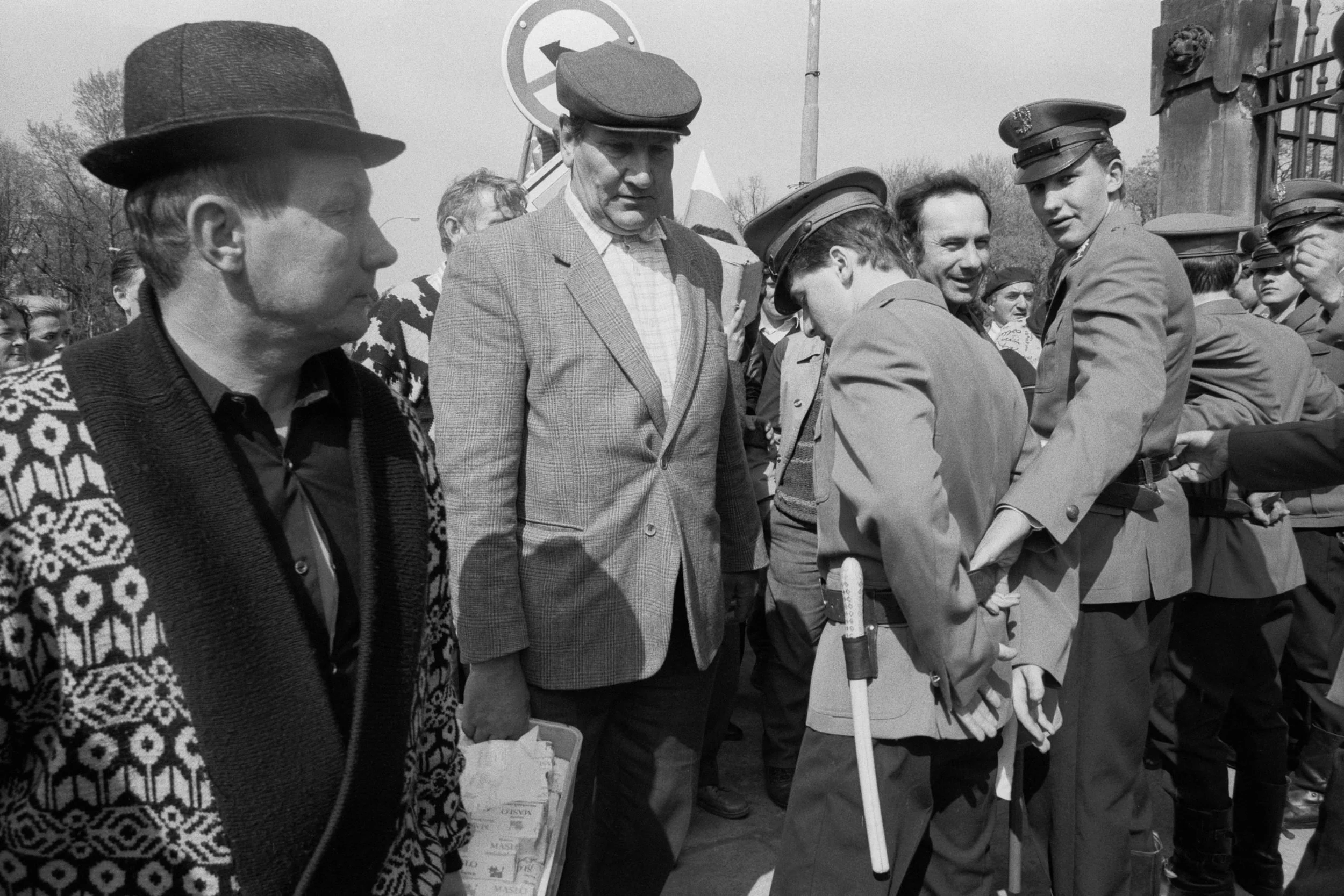 Protest mleczarzy pod Belwederem.
Warszawa, kwiecień 1991
