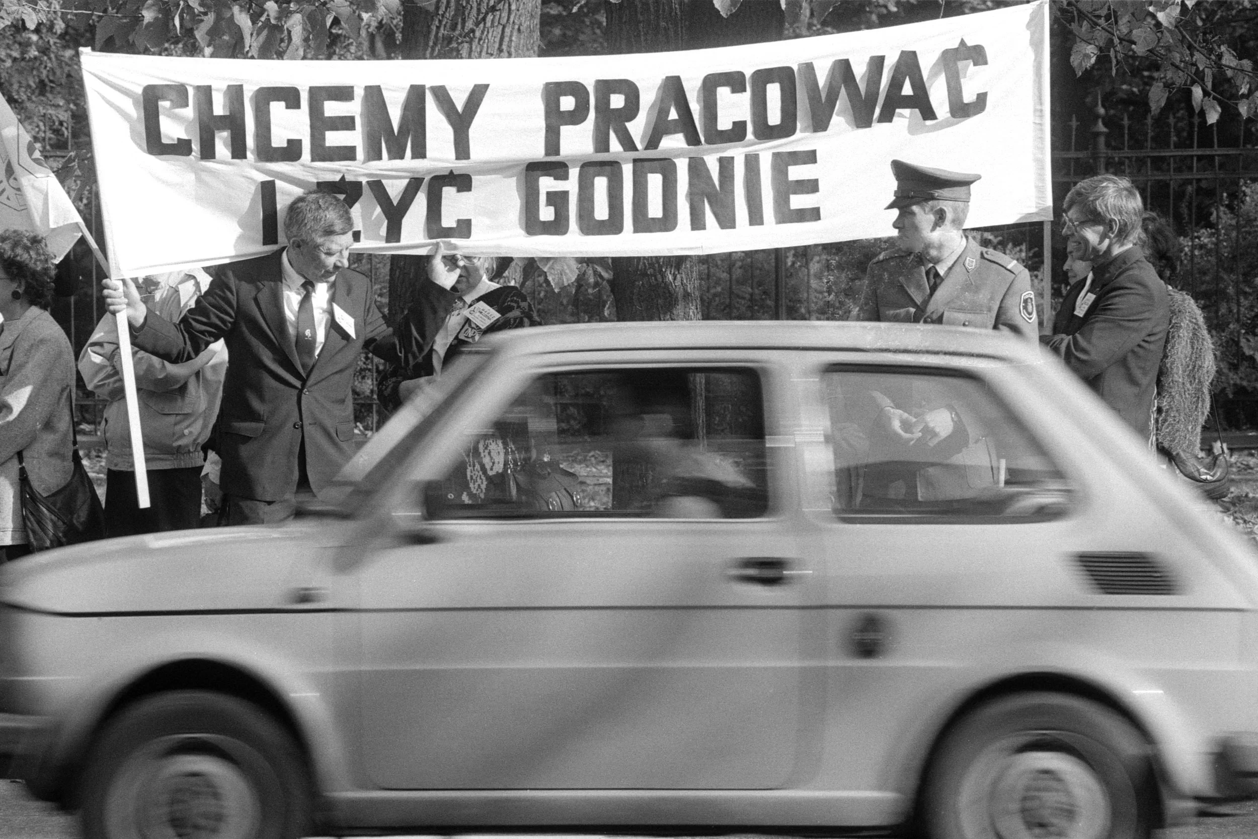 Ogólnopolski protest pracowników oświaty.
Warszawa, maj 1991