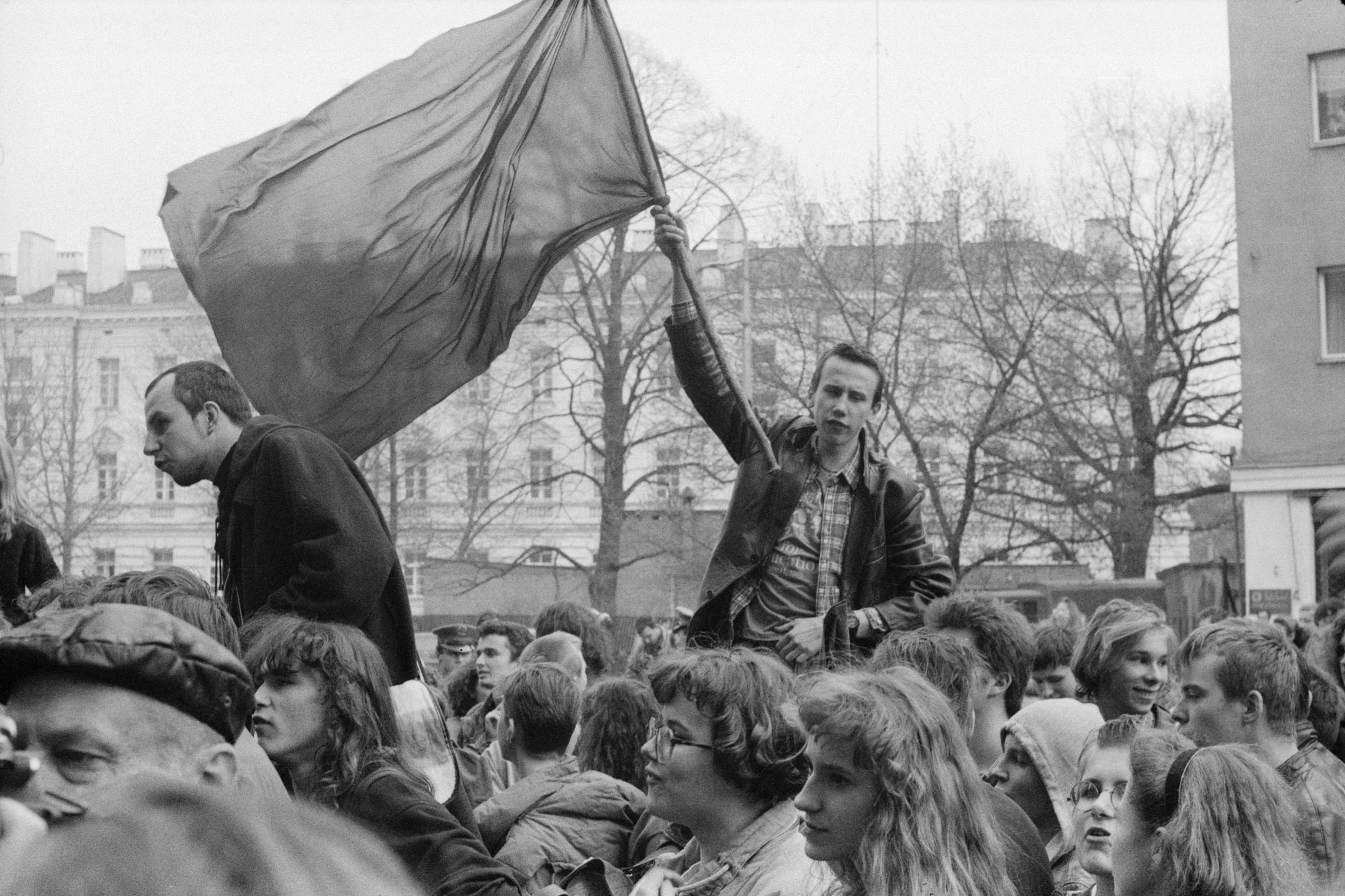 Protest przeciwko religii w szkole.
Warszawa, kwiecień 1992