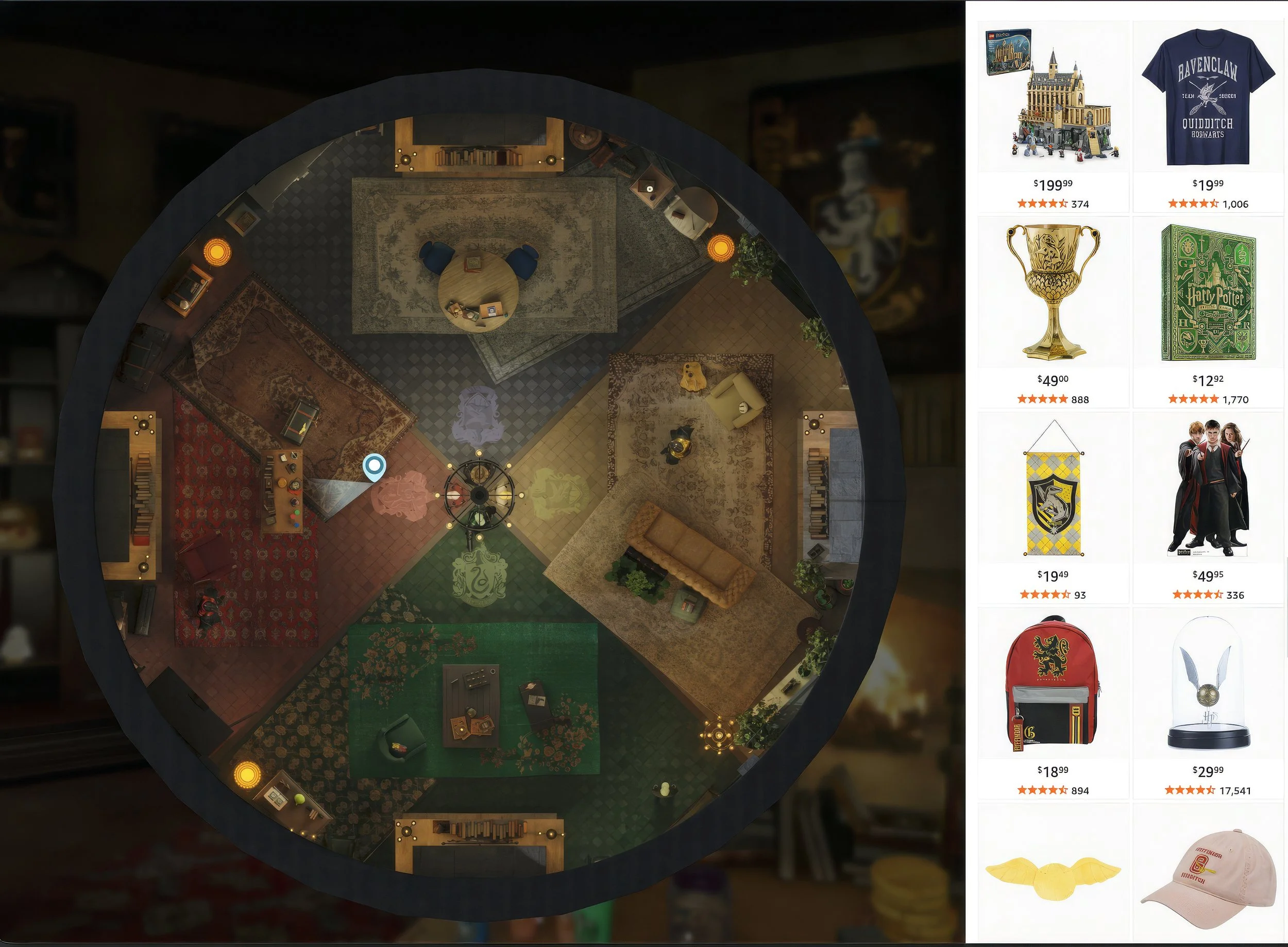 Interactive commerce companion experience for Harry Potter retail activation