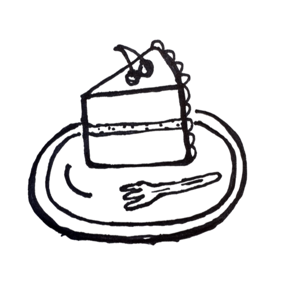 Geometric drawing of an outline square with sections divided by vertical, horizontal, and diagonal lines.
