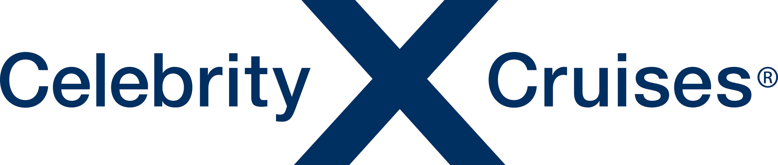 Celebrity Cruises logo with the text 'Celebrity Cruises' and a stylized 'X' in the middle.