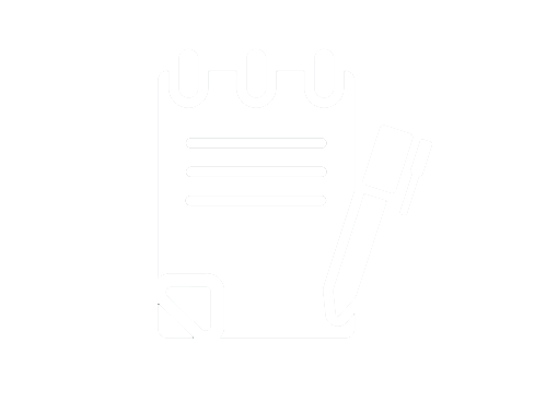 Icon of a notepad with a pen